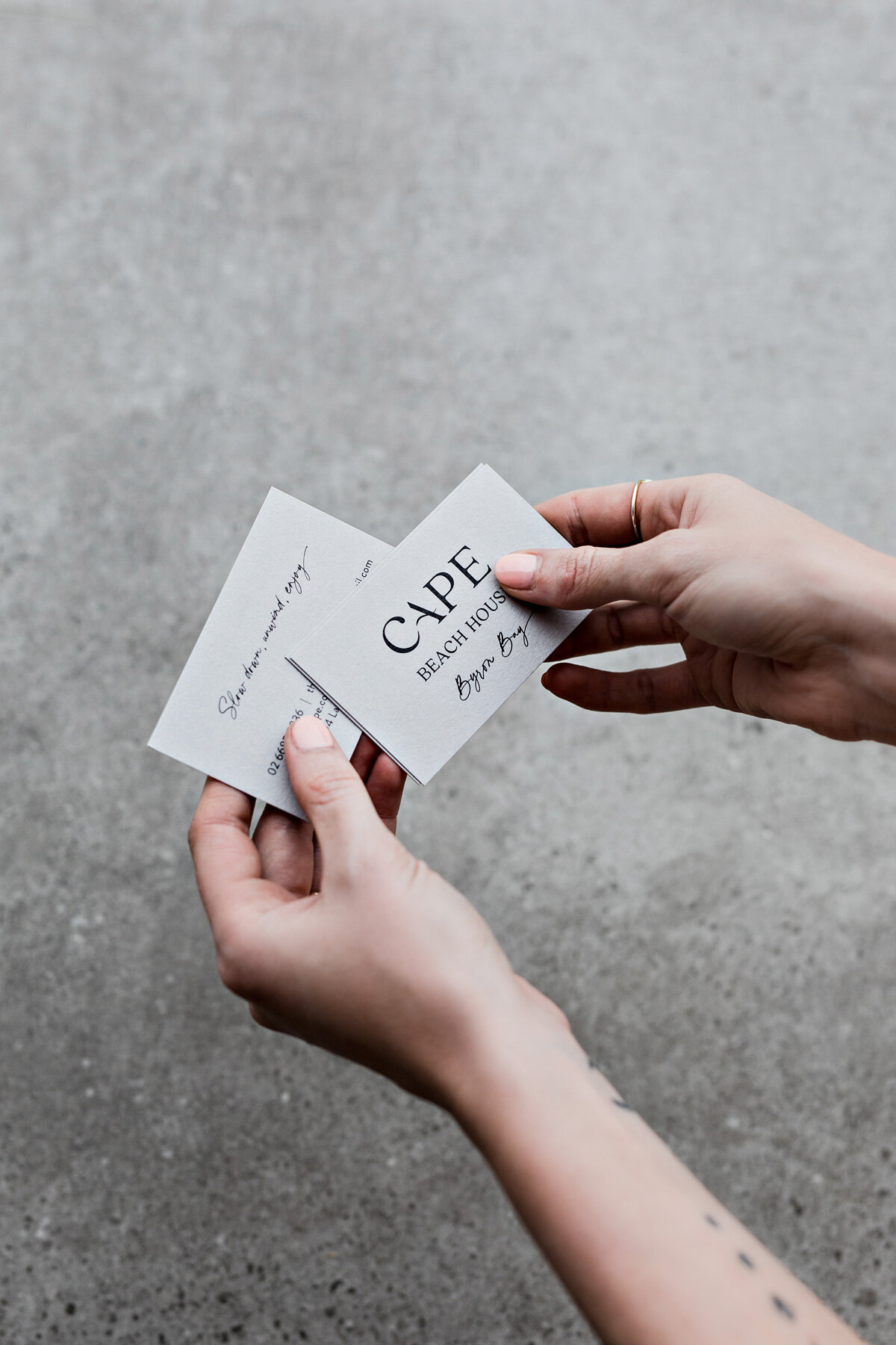 Cape Beach House, Byron Bay   Branding - Logo, Business Cards, Welcome Booklets, Signage, Website
