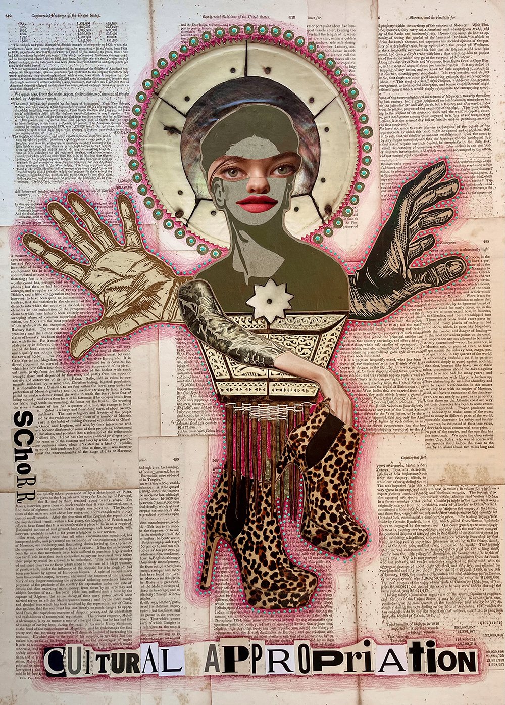 Cultural Appropriation an analog collage by North Carolina artist Natalie Schorr — Natalie Schorr