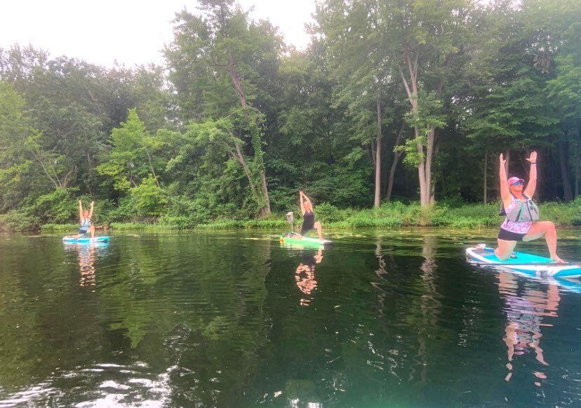 There is only one spot left for tomorrow nights SUP Yoga class at @nautimi_on_the_river 
Sign up at root-sup.com to join for paddling &amp; yoga on the water!