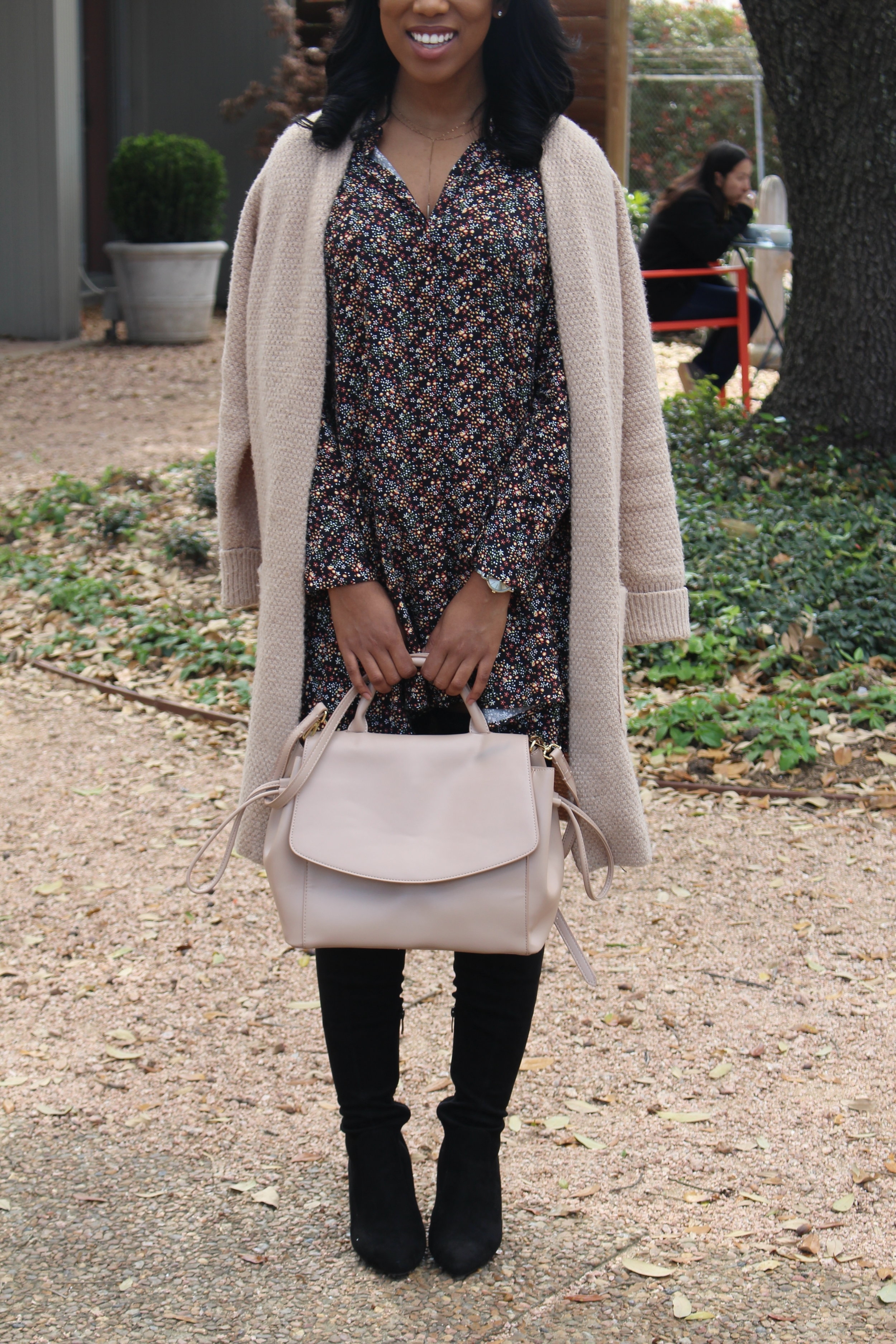 Sweater: Forever21 (similar)| Dress: Zara | Bag: Zara (similar) | Boots: Public Desire
