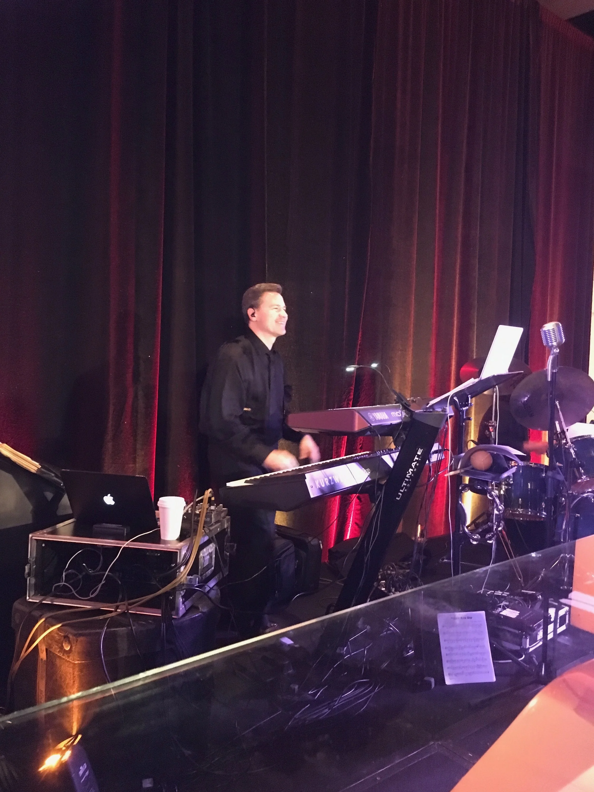 Onstage with the Al Sofia Band
