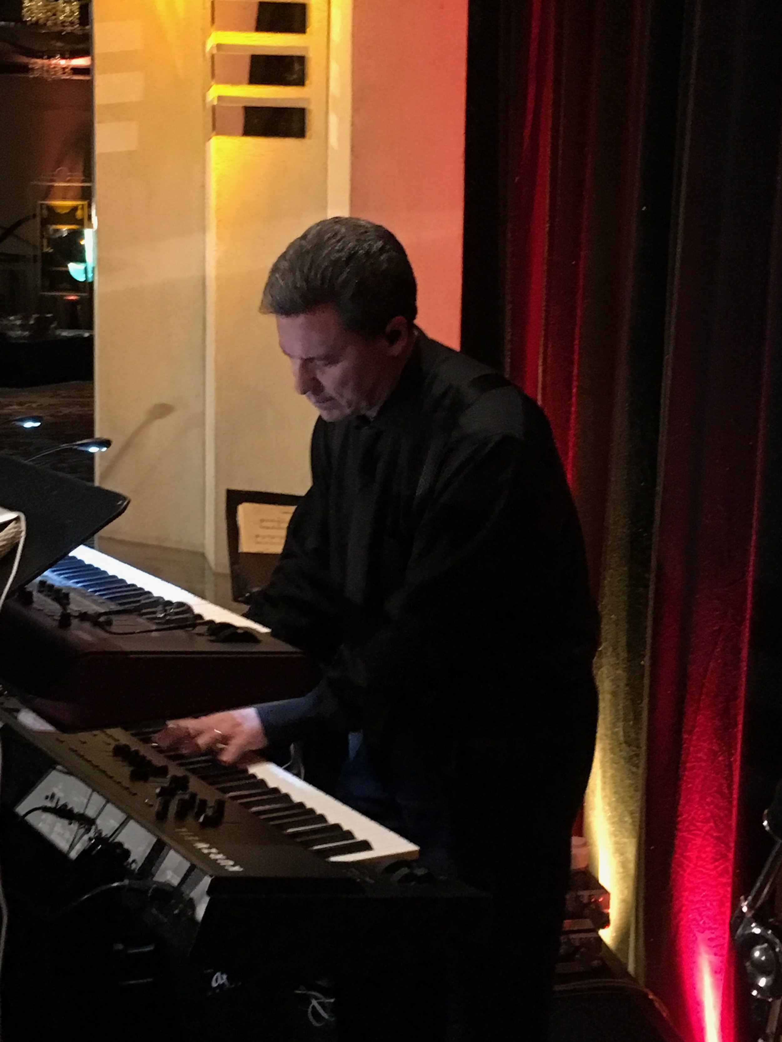  A reflective moment during solo piano with the Al Sofia Band 