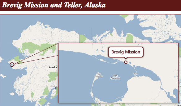 Brevig Mission is an Inupiaq Eskimo village of about 350 residents. It is located 65 miles northwest of Nome and 5 miles northwest of Teller at the mouth of Shelman Creek on Port Clarence. From: http://www.nature.com/nm/journal/v5/n4/full/nm0499_384.html
