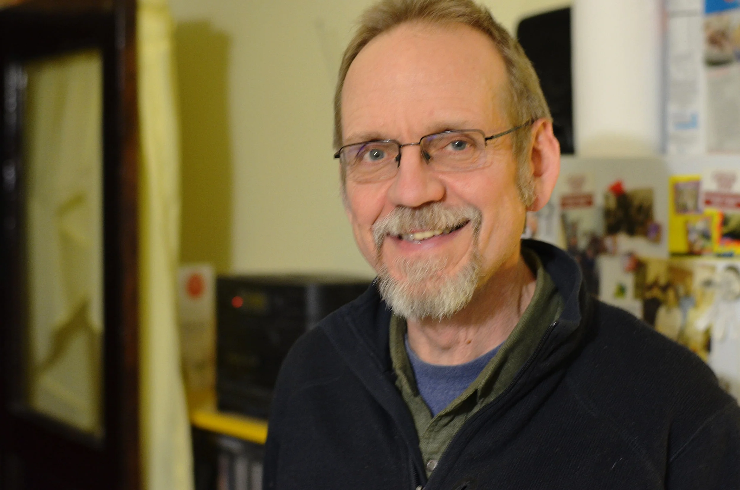 Dory in his home, the Old Discovery Saloon, one of Nome's only remaining Gold Rush-era structures.