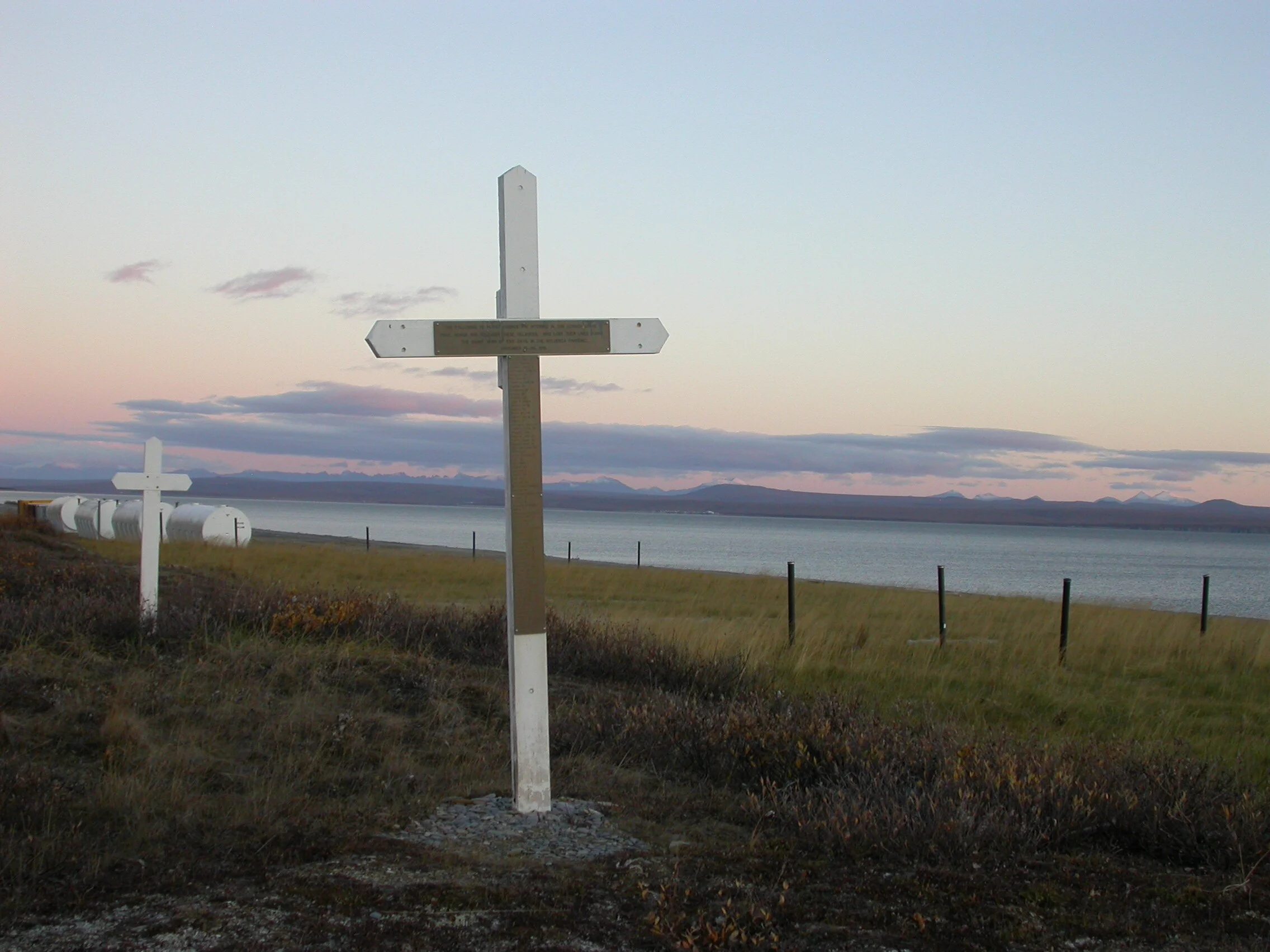 Brevig Mission, Alaska, where 72 people were buried following the Spanish flu outbreak of 1918. Photo by Ned Rozell. From:&nbsp;http://www.gi.alaska.edu/alaska-science-forum/villager-s-remains-lead-1918-flu-breakthrough
