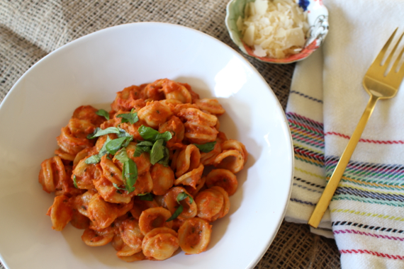 Tomato Cream Sauce with Orecchiette