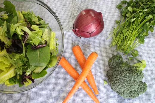 Turkey Burger Salad with Basil Glaze &amp; Vinaigrette 