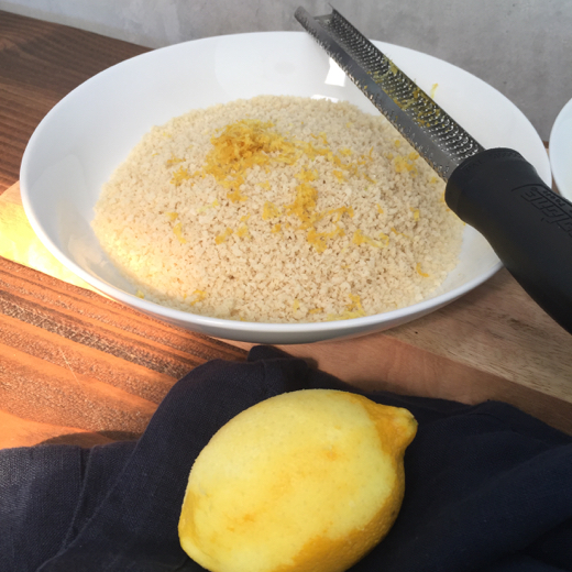 I add lemon zest, parmesan, and usually fresh herbs to my breadcrumbs.