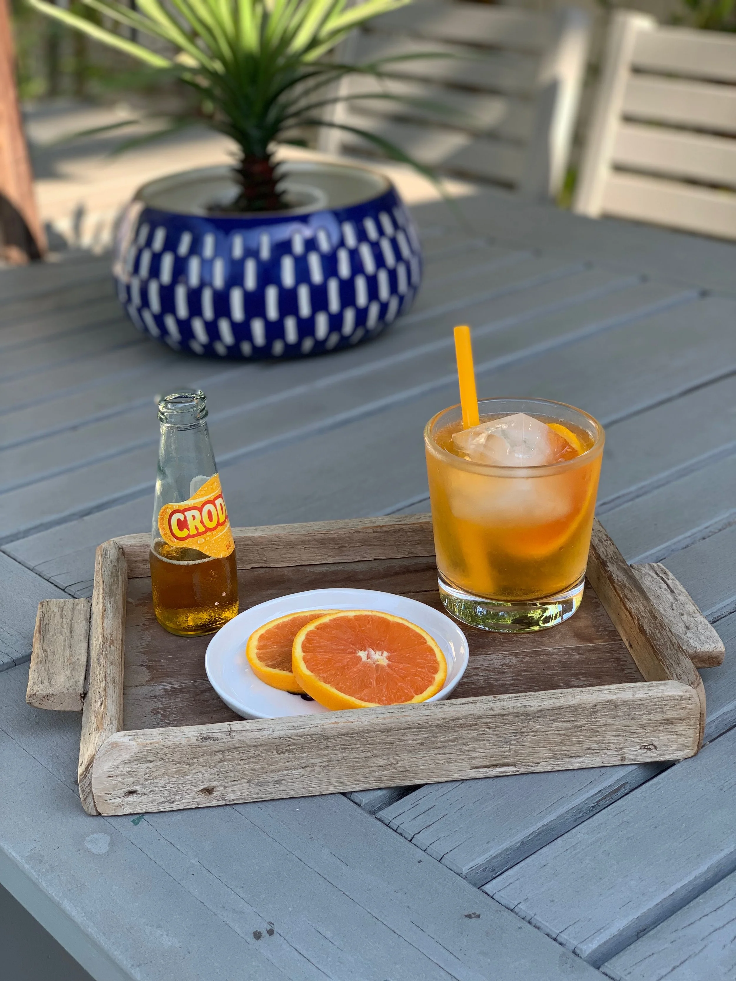 Crodino with FreWines Champagne . A NA Aperol Spritz.