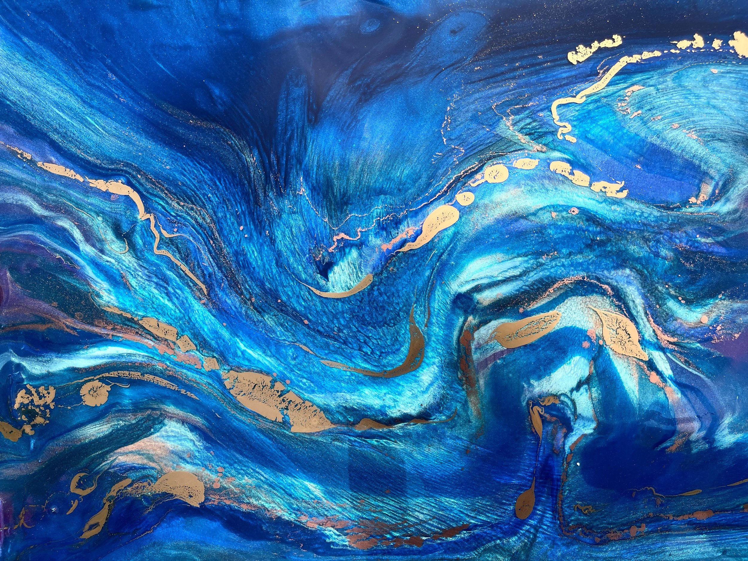 resin ocean artwork. Brenda Stone Art, 2023. 