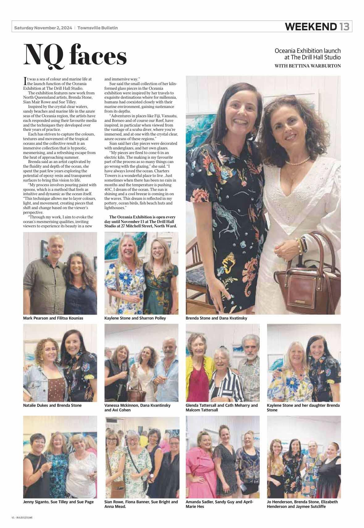 Oceania Exhibition launch - NQ faces