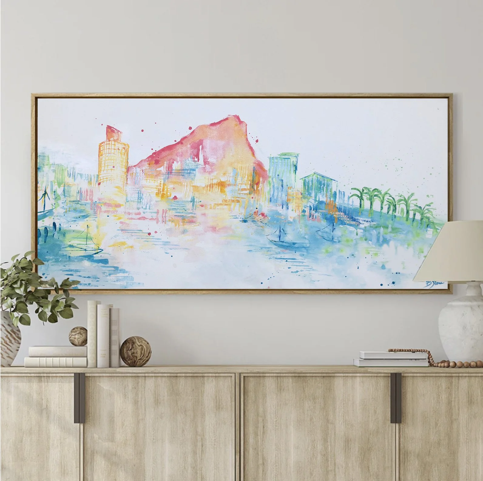Brenda Stone ARt Townsville painting in home framed.jpg
