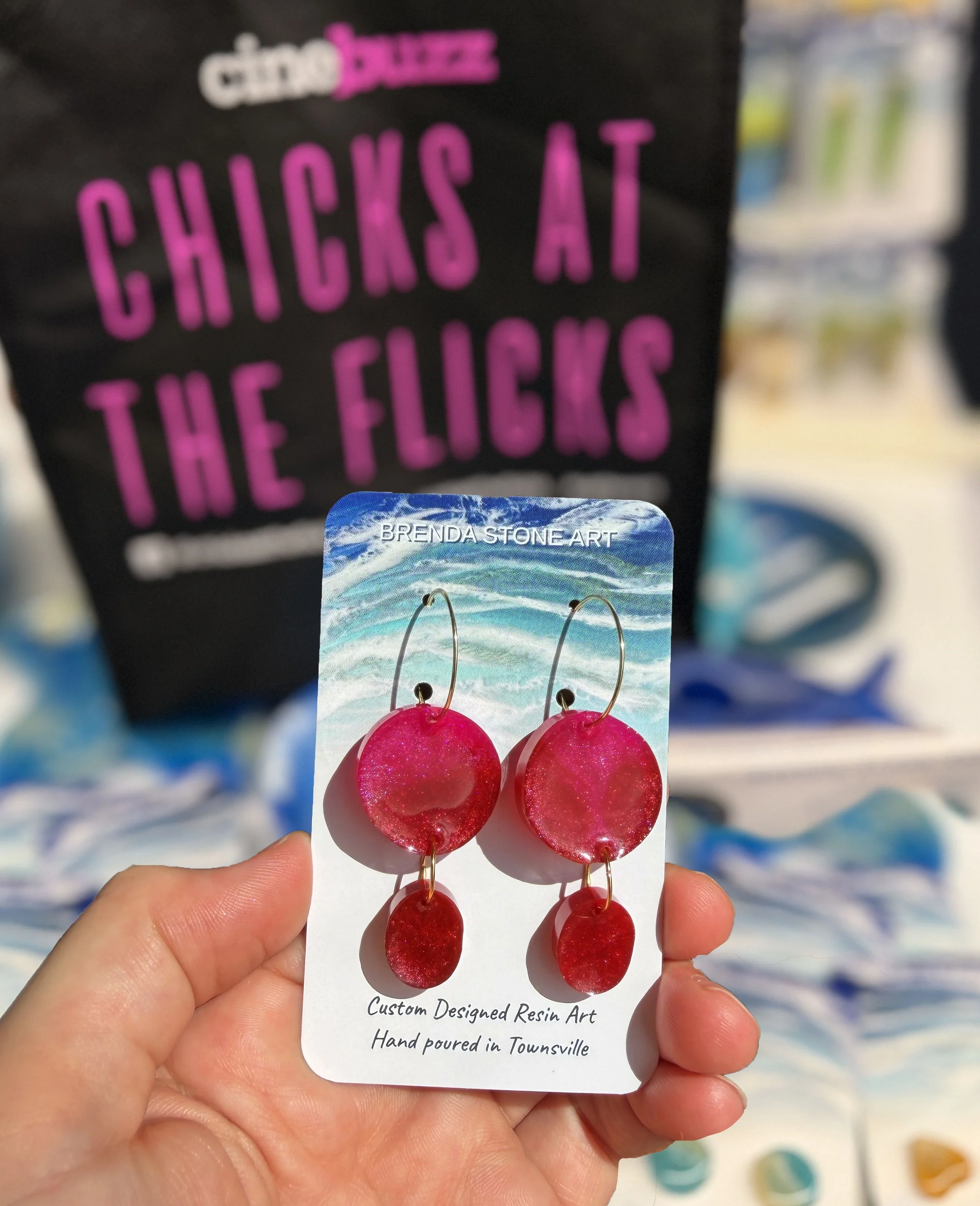 CHICKS at FLICKS Collection Pink & Red Double Drop.jpg