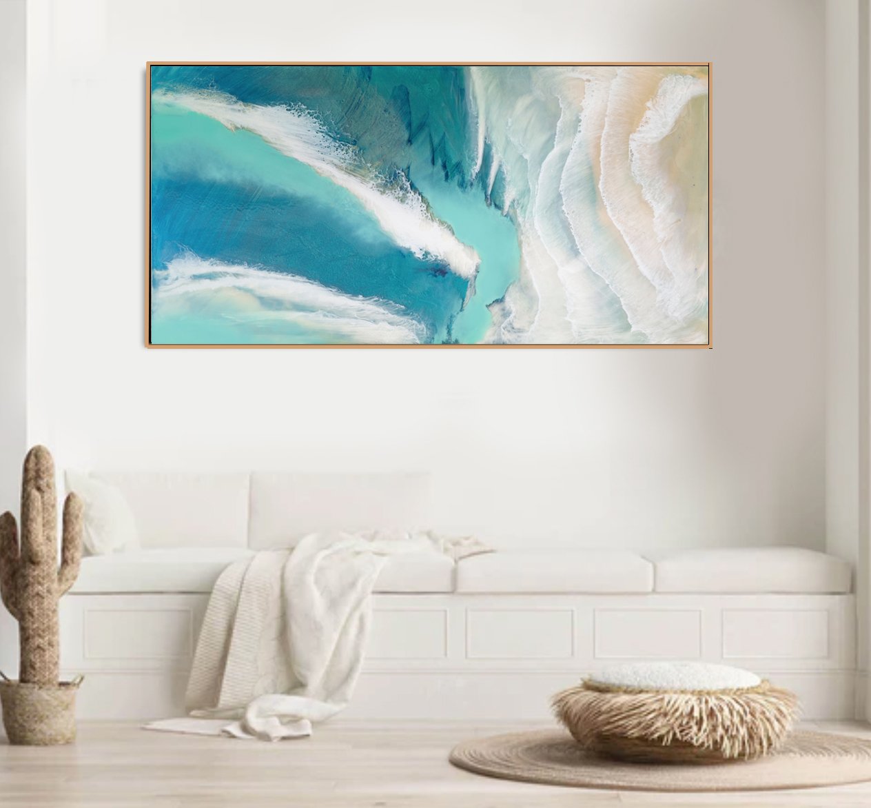 Whitehaven nuetral room resin artwork framed.jpg