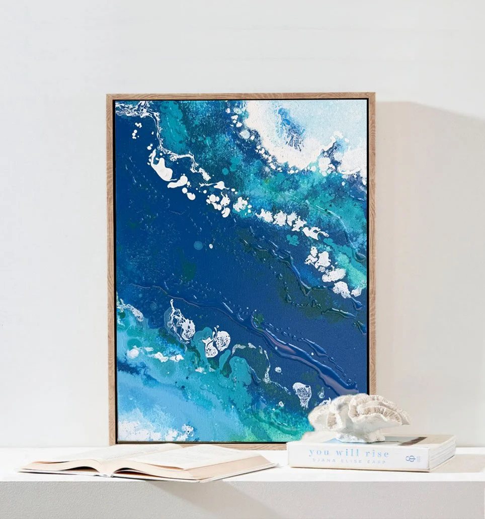 *NEW* ‘Blue Channel' - Acrylic on canvas, framed
