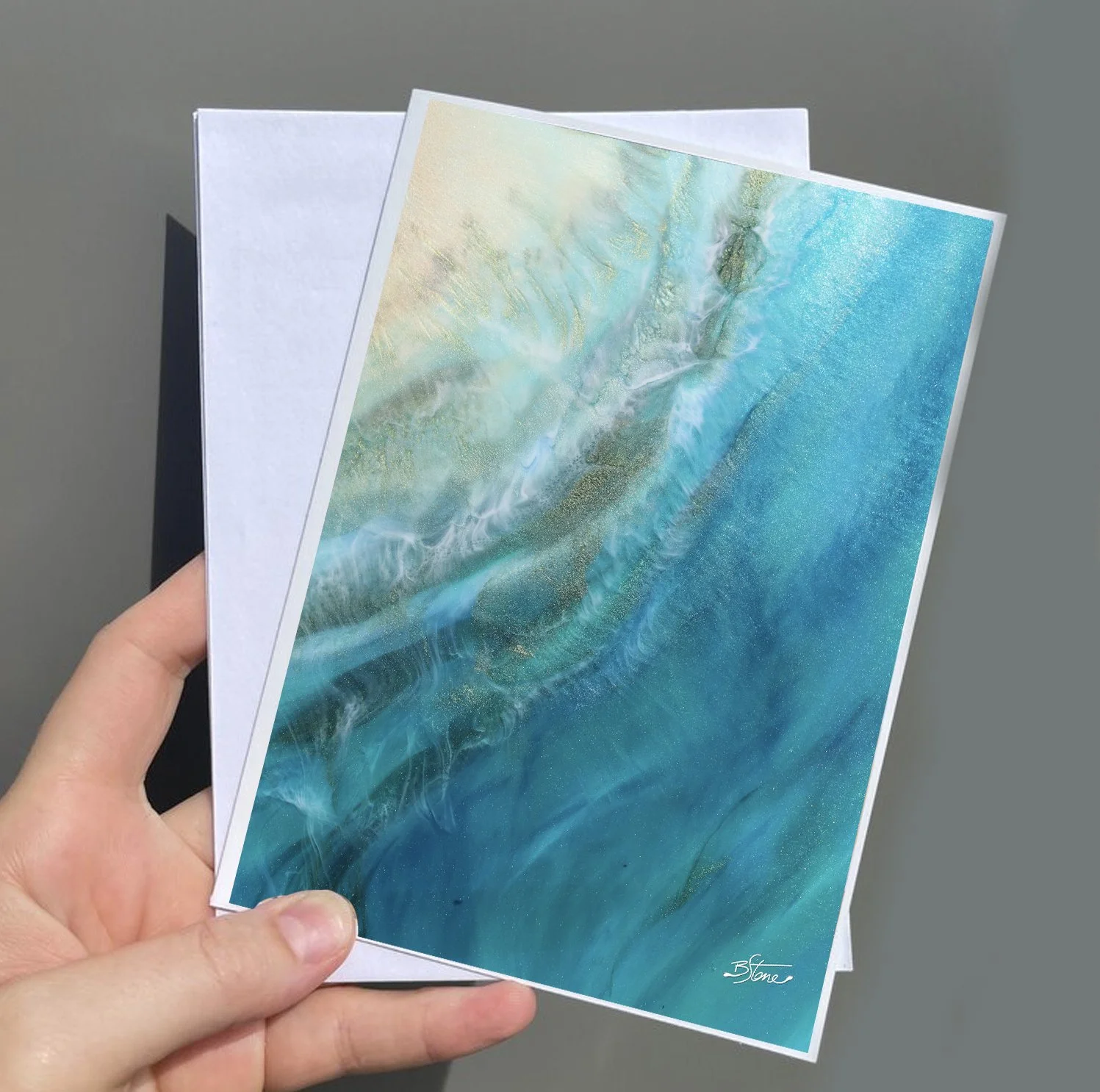 Delux Abstract card-print Aqau Waves.jpg