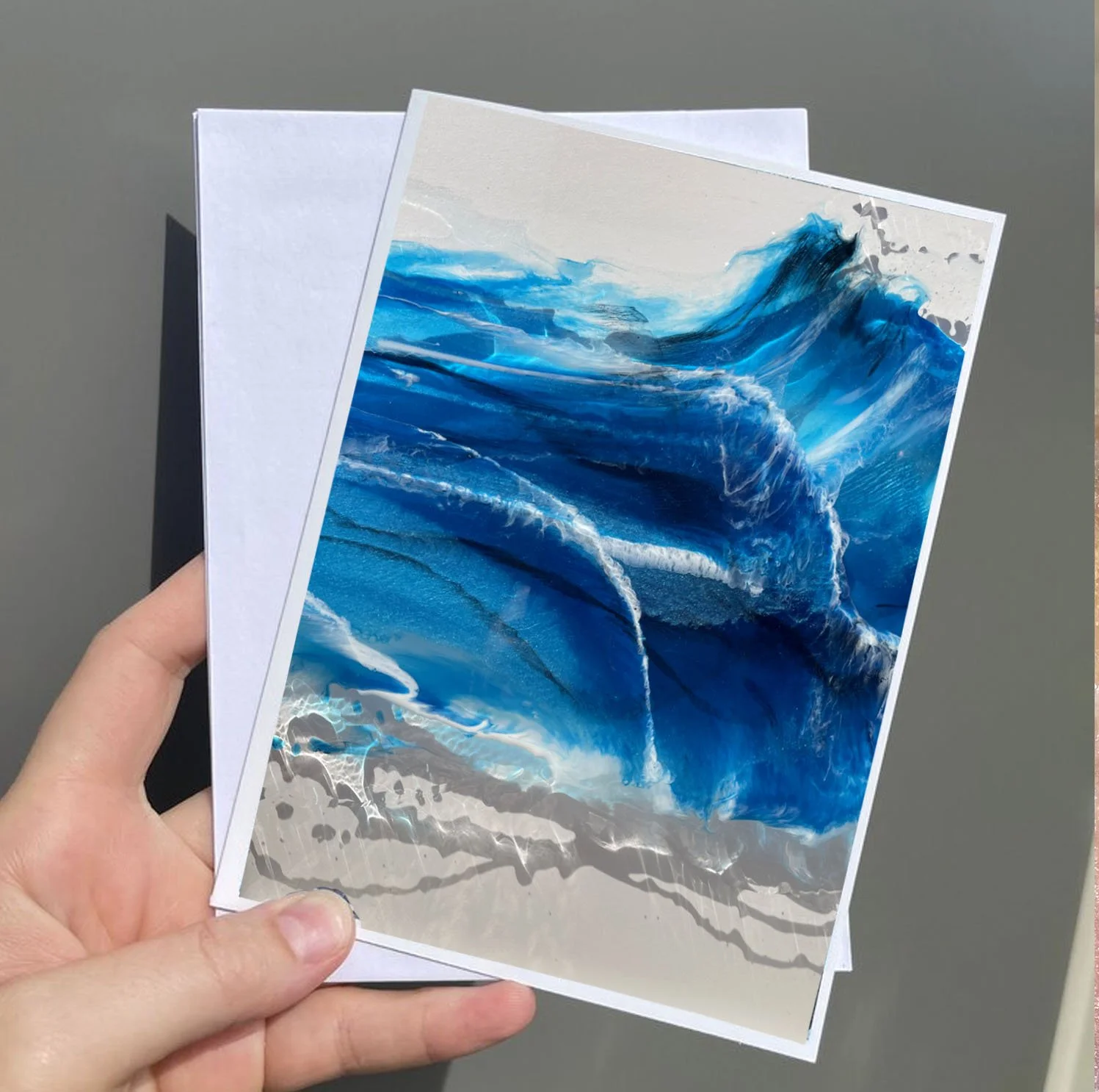 Delux Abstract card-print Clear Wave resin art.jpg
