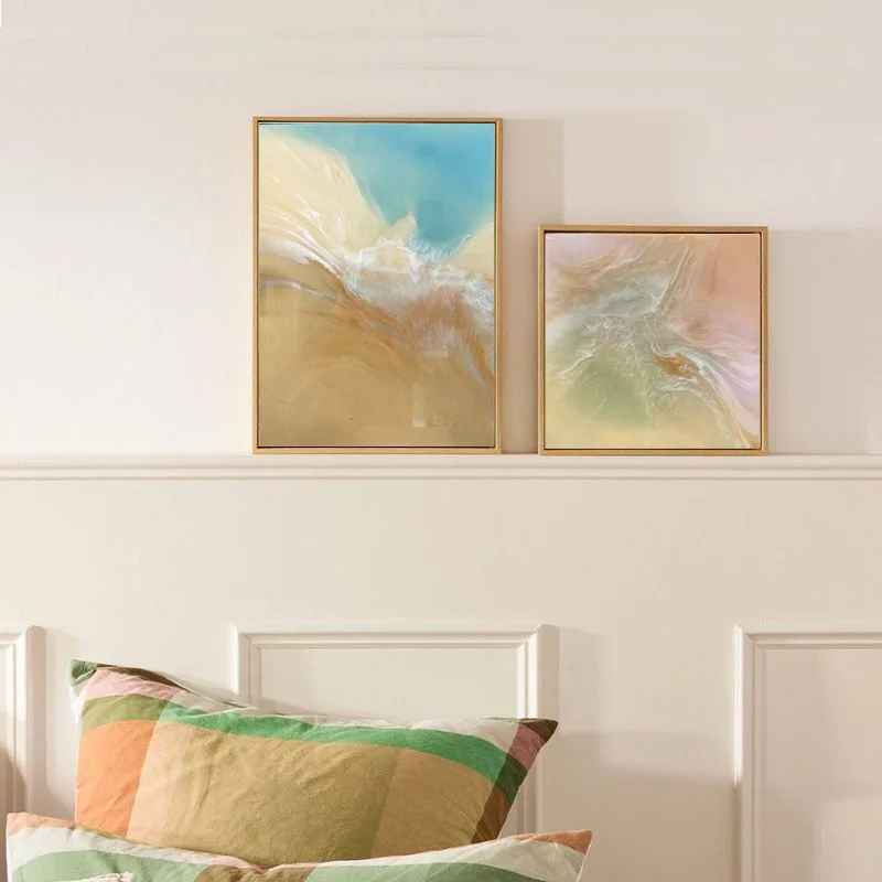 two artworks together in bedroom on ledge 2026.jpg