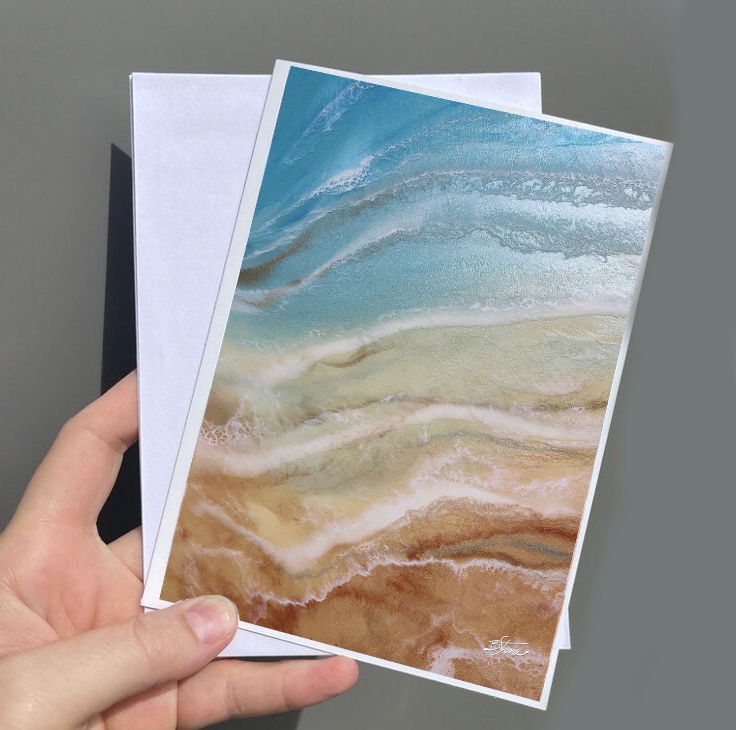 Delux Abstract card-print The Strand Beach.jpg