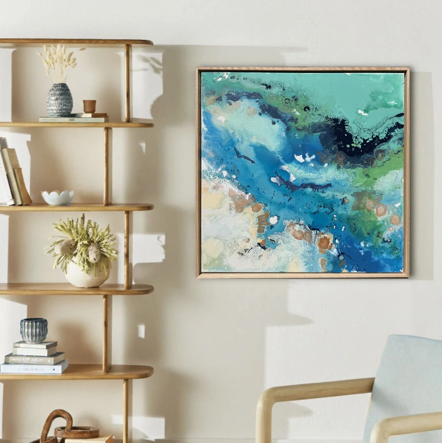 Where Ocean meets Earth- framed in room.jpg
