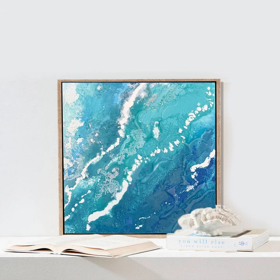 Aqua Seas framed on bench blank wall 2024 copy.jpg