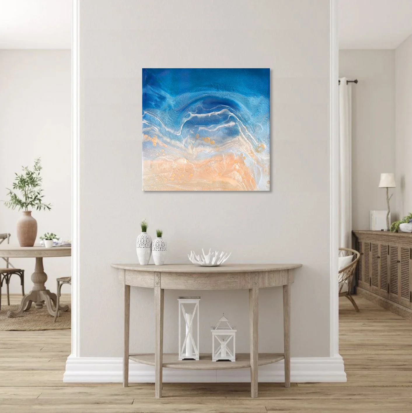 Tide lines in Cobalt resin art in room.jpg