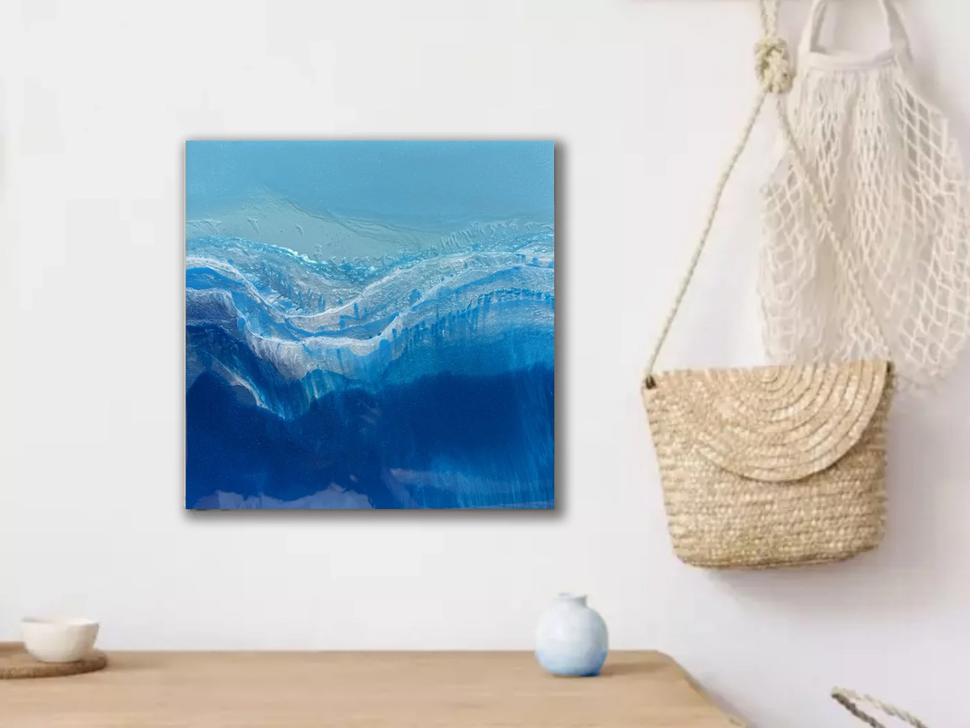 BLUE Mountains resin on canvas on shlef.jpg