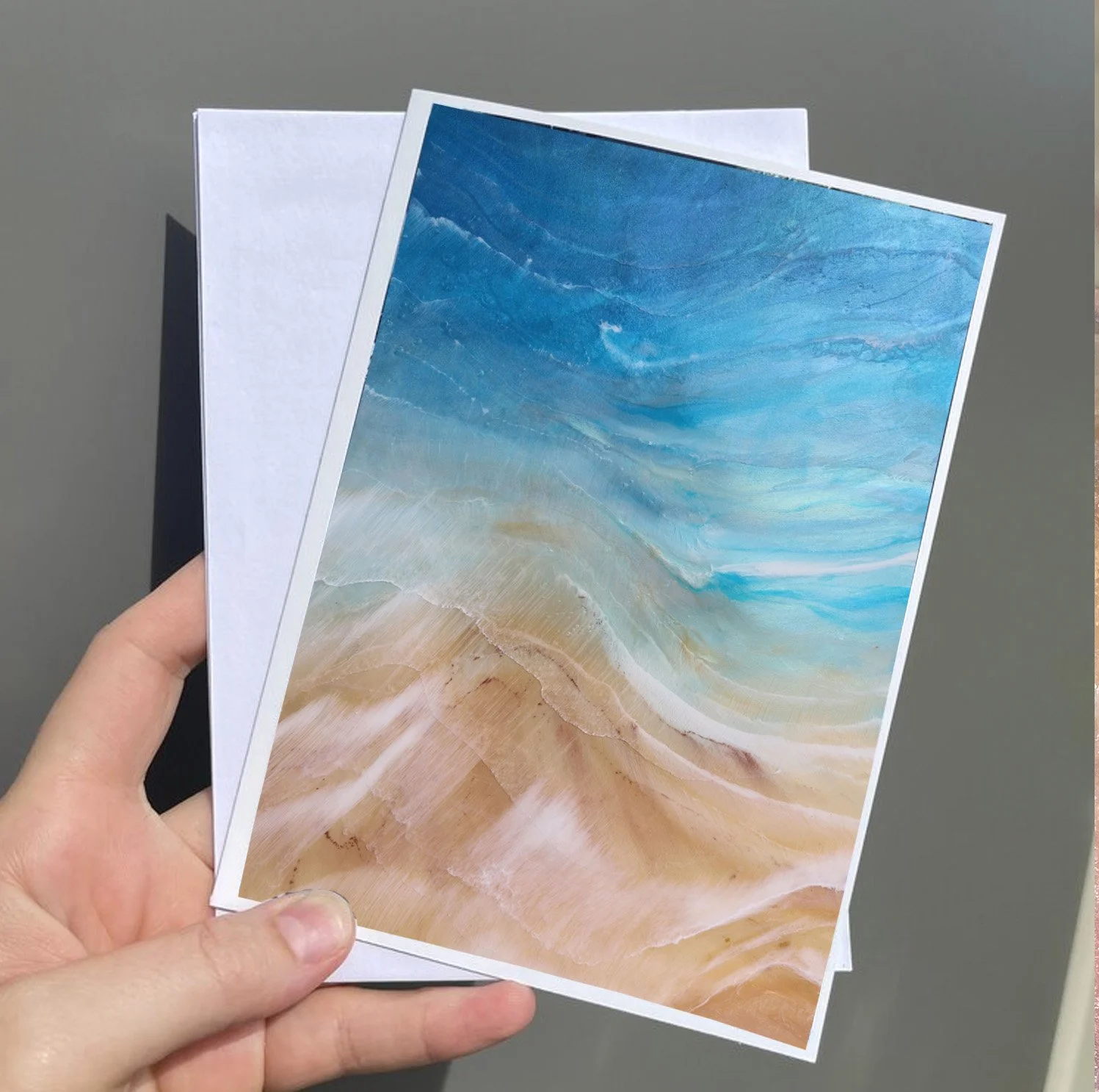 Delux Abstract card-print Strand Beach resin art.jpg