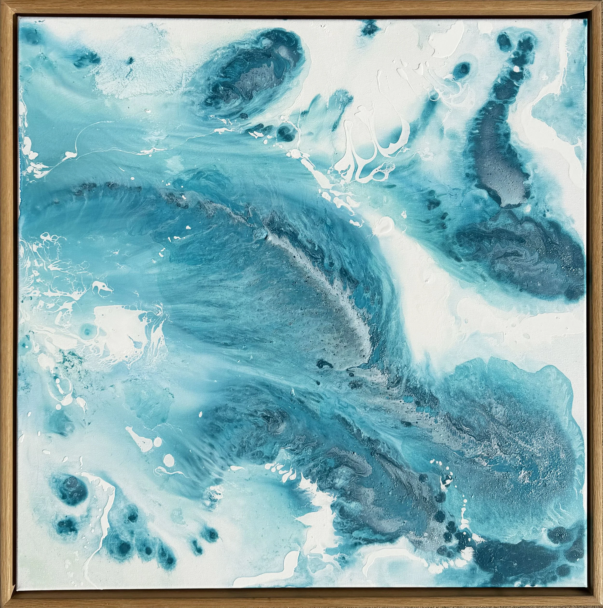 Reef Flow Abstract Framed in raw timber.jpg