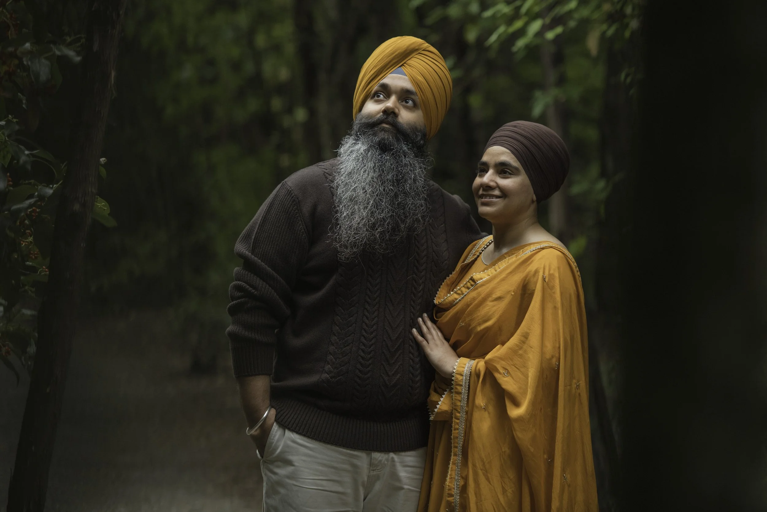 A couple connect in the kahere (native forest) of Aotearoa New Zealand during an AuthenticAs photography experience, Queenstown