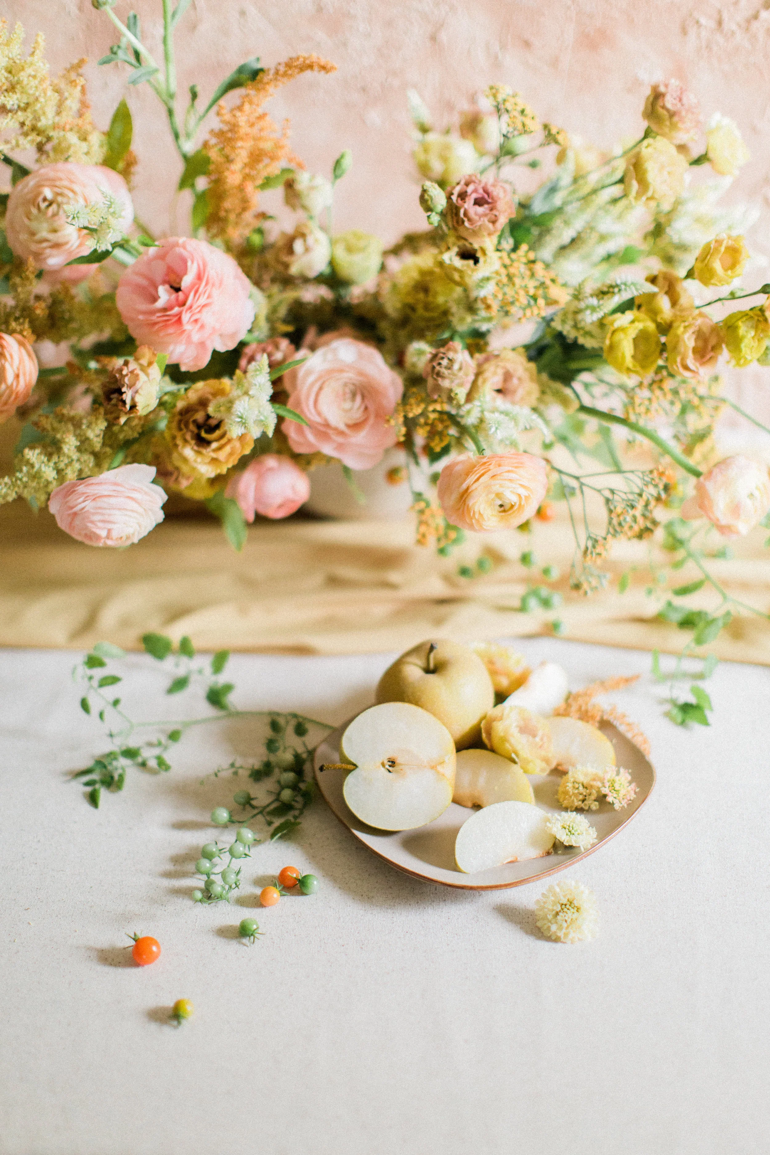 portland wedding florist foraged blooms fall fruit