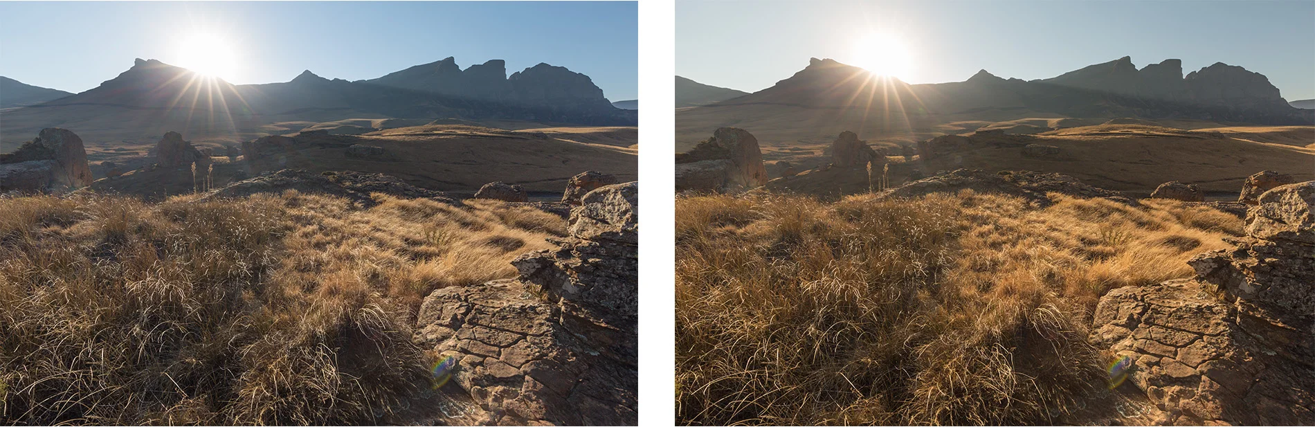 An example of how an exaggerated white balance might suggest a feeling of warmth.
