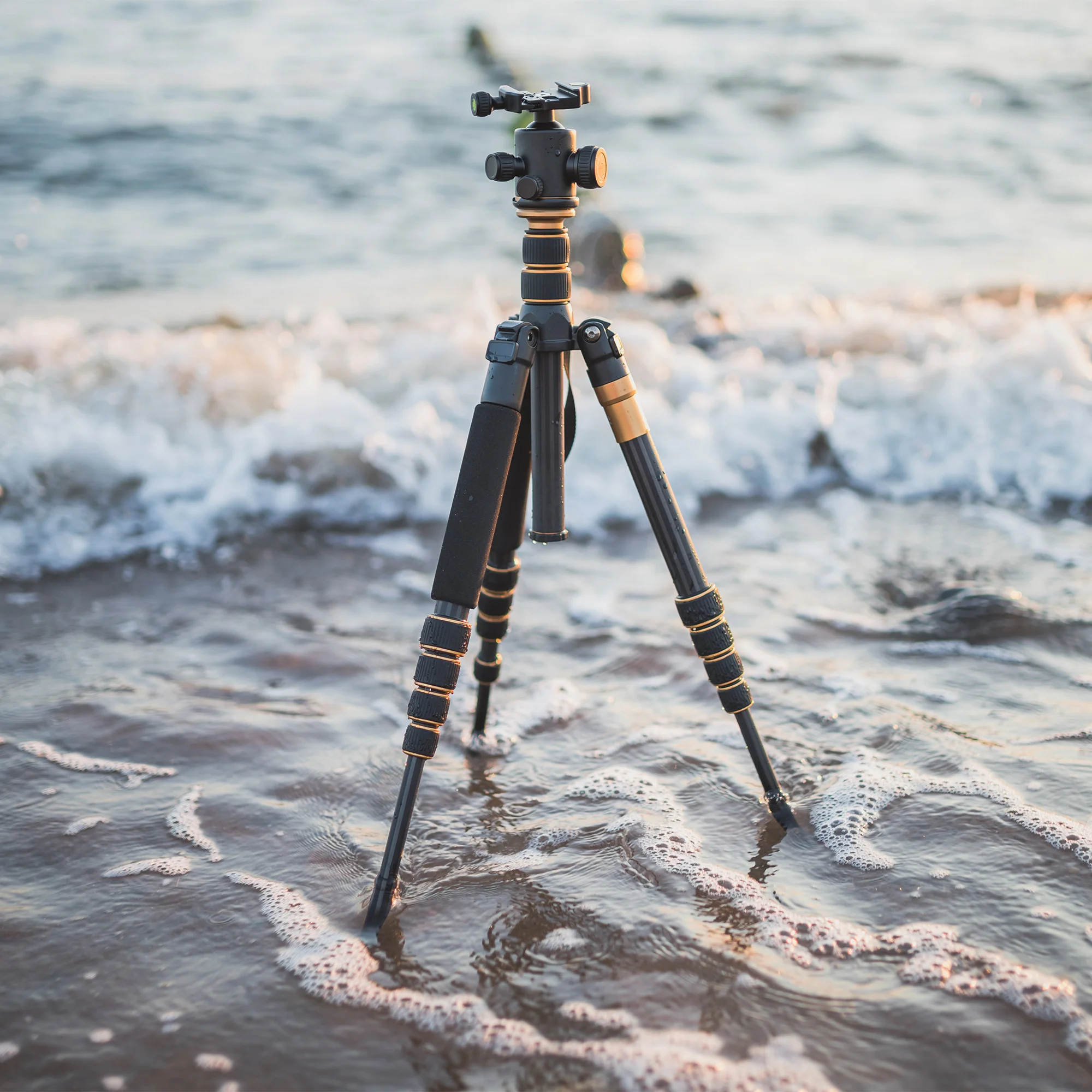 Tripod on beach
