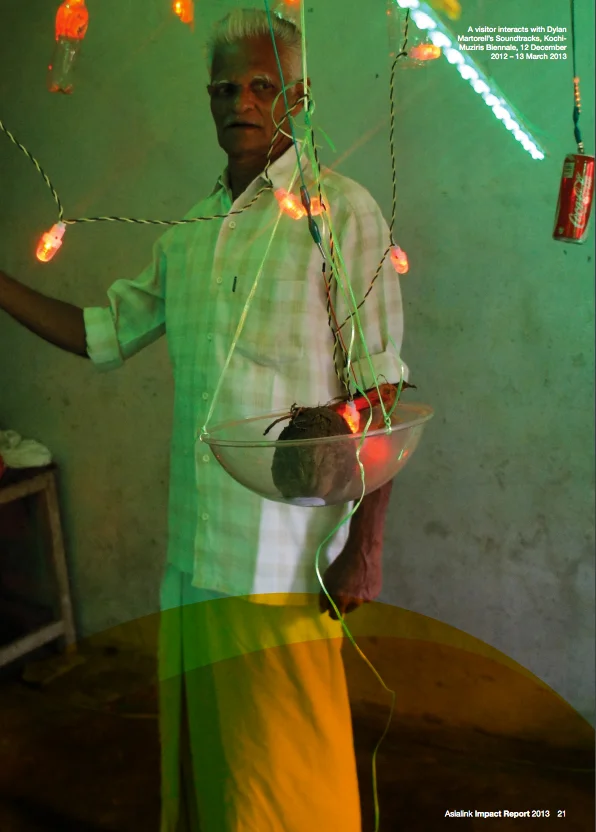 Soundtracks, Dylan Martorell, Kochi Muziris Biennale, India 2012/13, image from Asialink impact report 2013