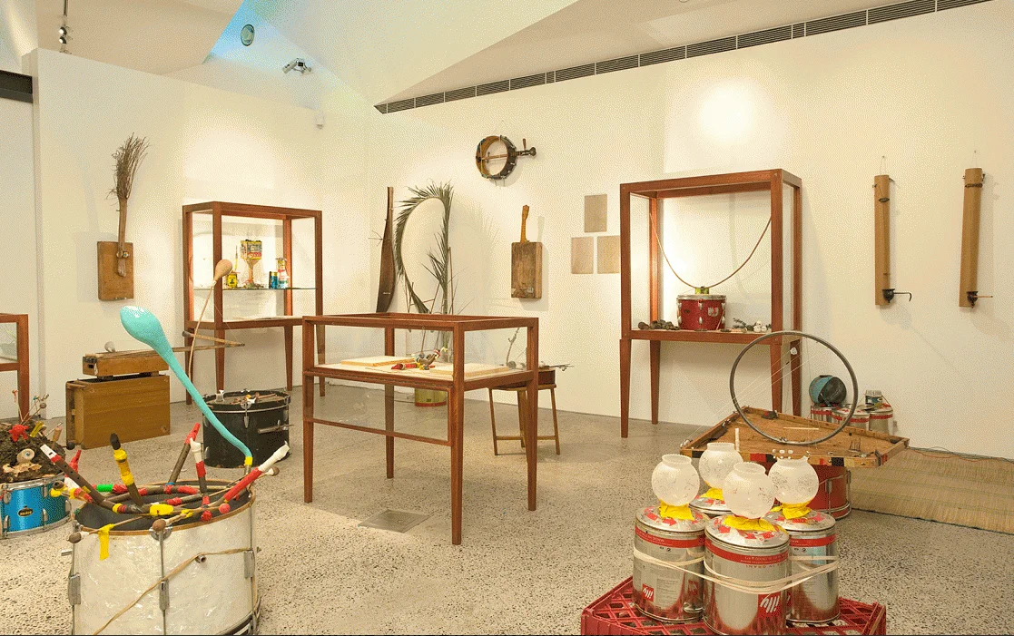 Dylan Martorell, Musique Povera , installation view, Heide Museum of Modern Art, 2010 https://www.heide.com.au/exhibitions/musique-povera-dylan-martorell