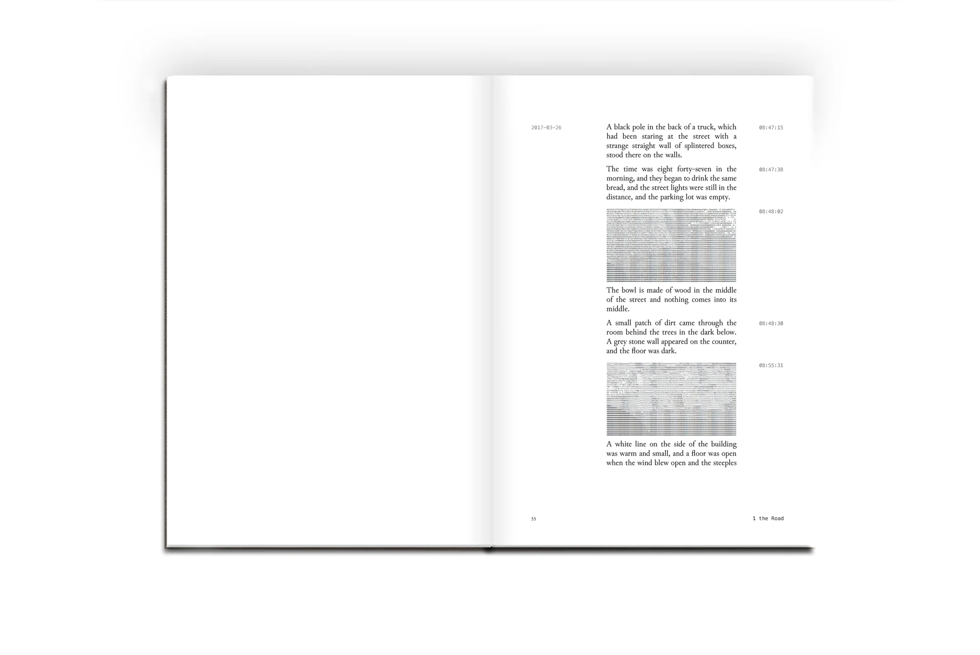 1 The Road: A road trip poetry book written by AI https://bombmagazine.org/articles/ross-goodwins-1-the-road/ https://www.jean-boite.fr/product/1-the-road-by-an-artificial-neural