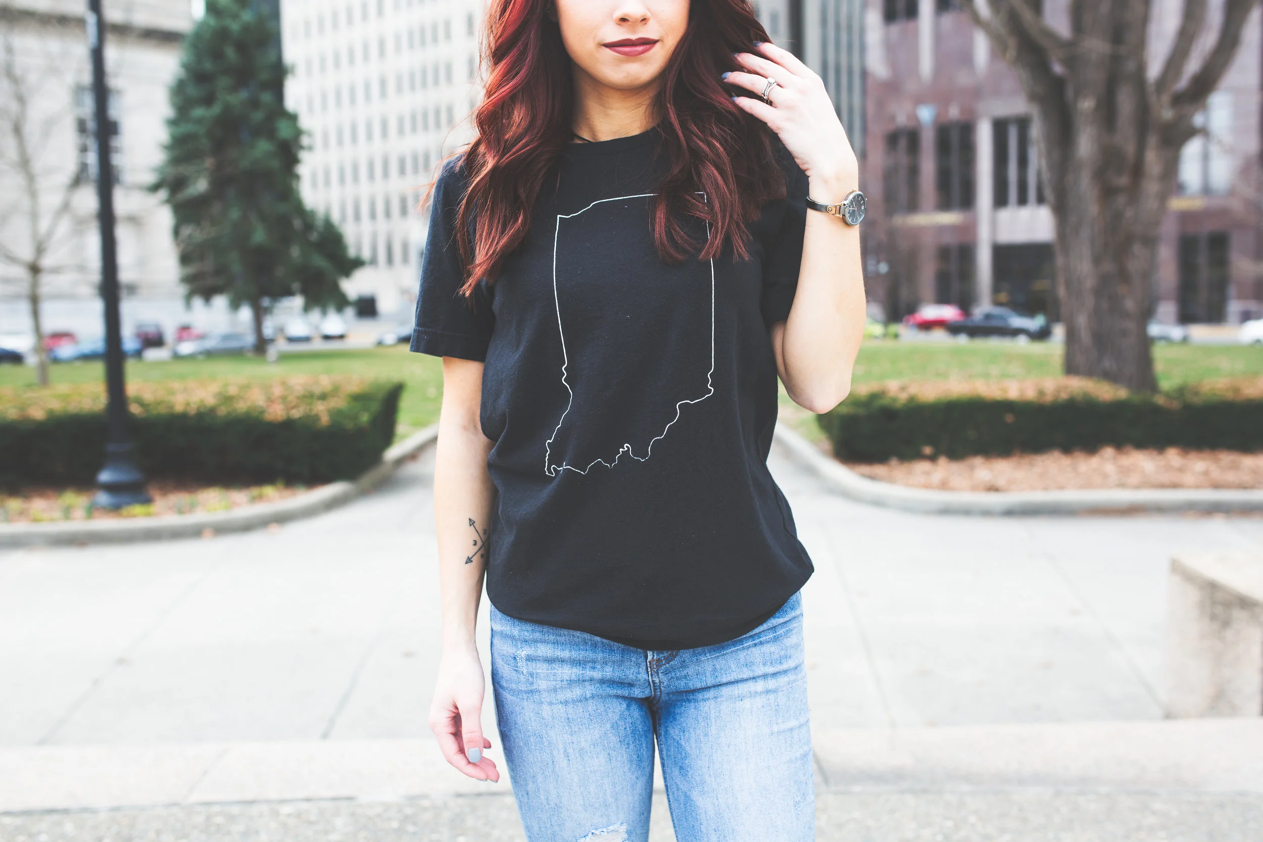 Indiana Tee, Hoosier Proud || Distress Jeans, Express || Adidas Sneakers, DSW || Photography, Casey Ardizzone