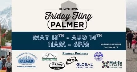 We are coming to Friday Fling in downtown Palmer! We&rsquo;re so excited to be joining this amazing event this summer and look forward to seeing you Friday 11-6! We&rsquo;ll have fresh mushrooms, jerky, grow kits, cocoa, chai, matcha, tinctures, and 