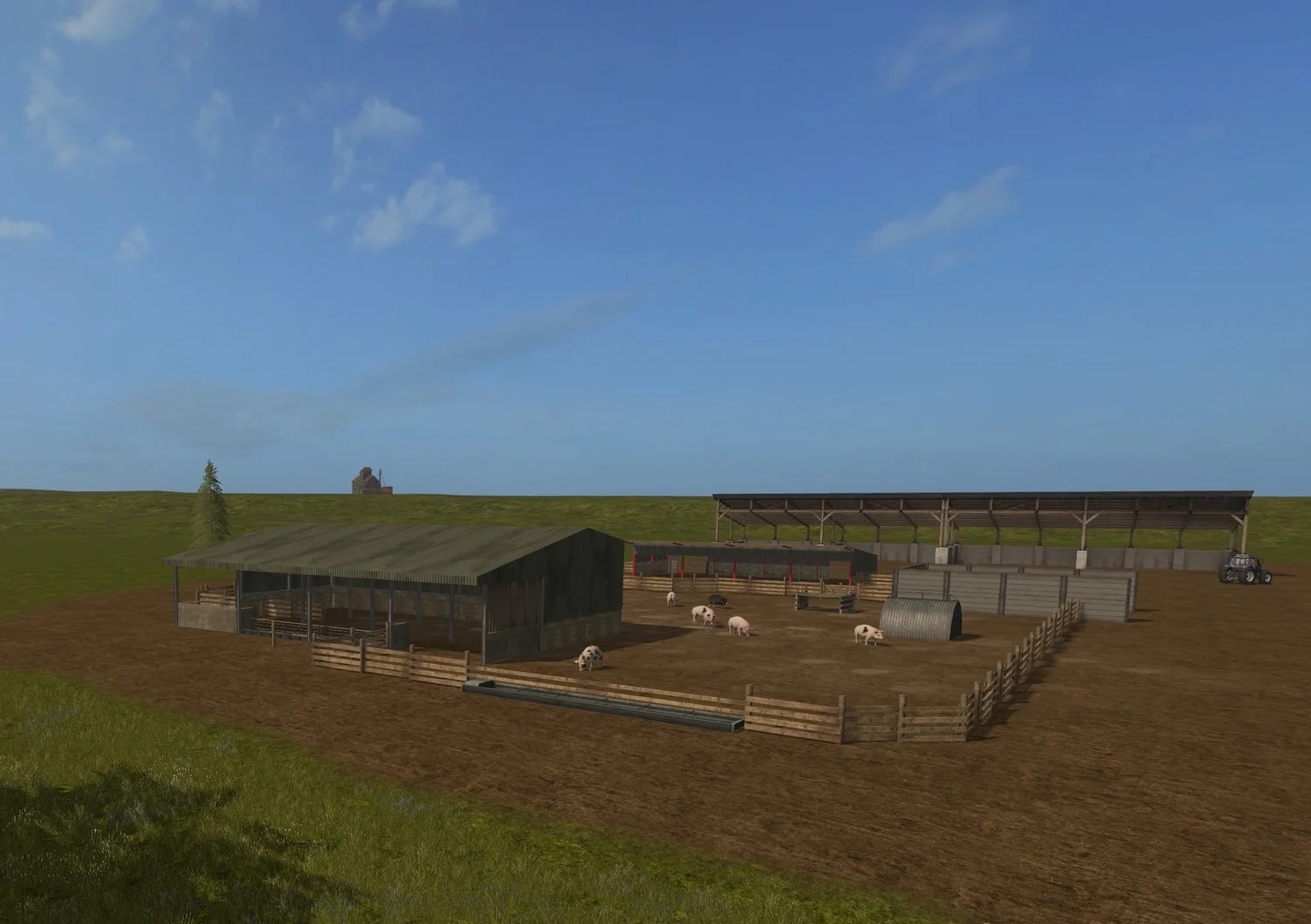 Pig enclosure with new shed