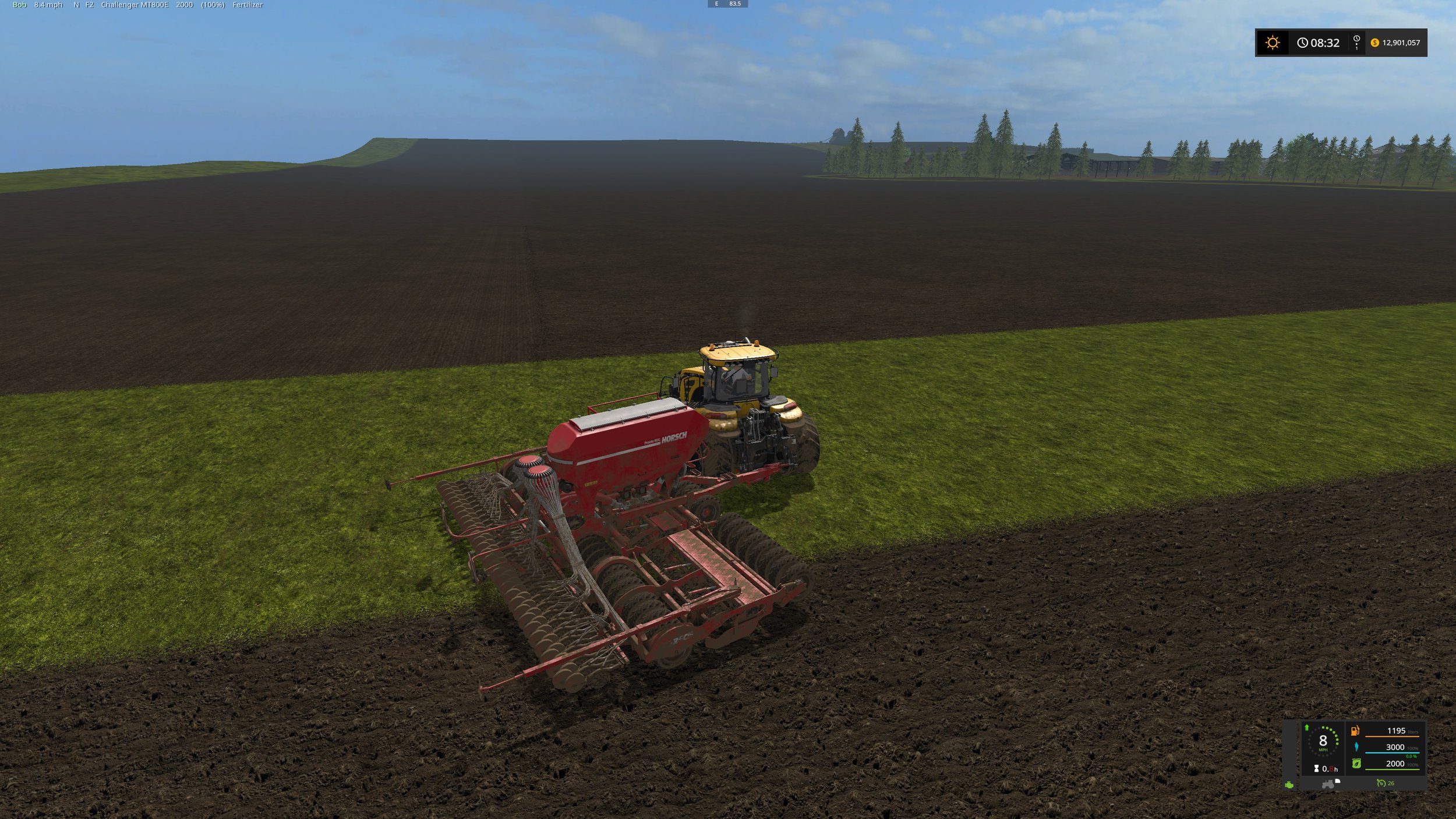 Not quite enough room to turn without running across the adjacent field