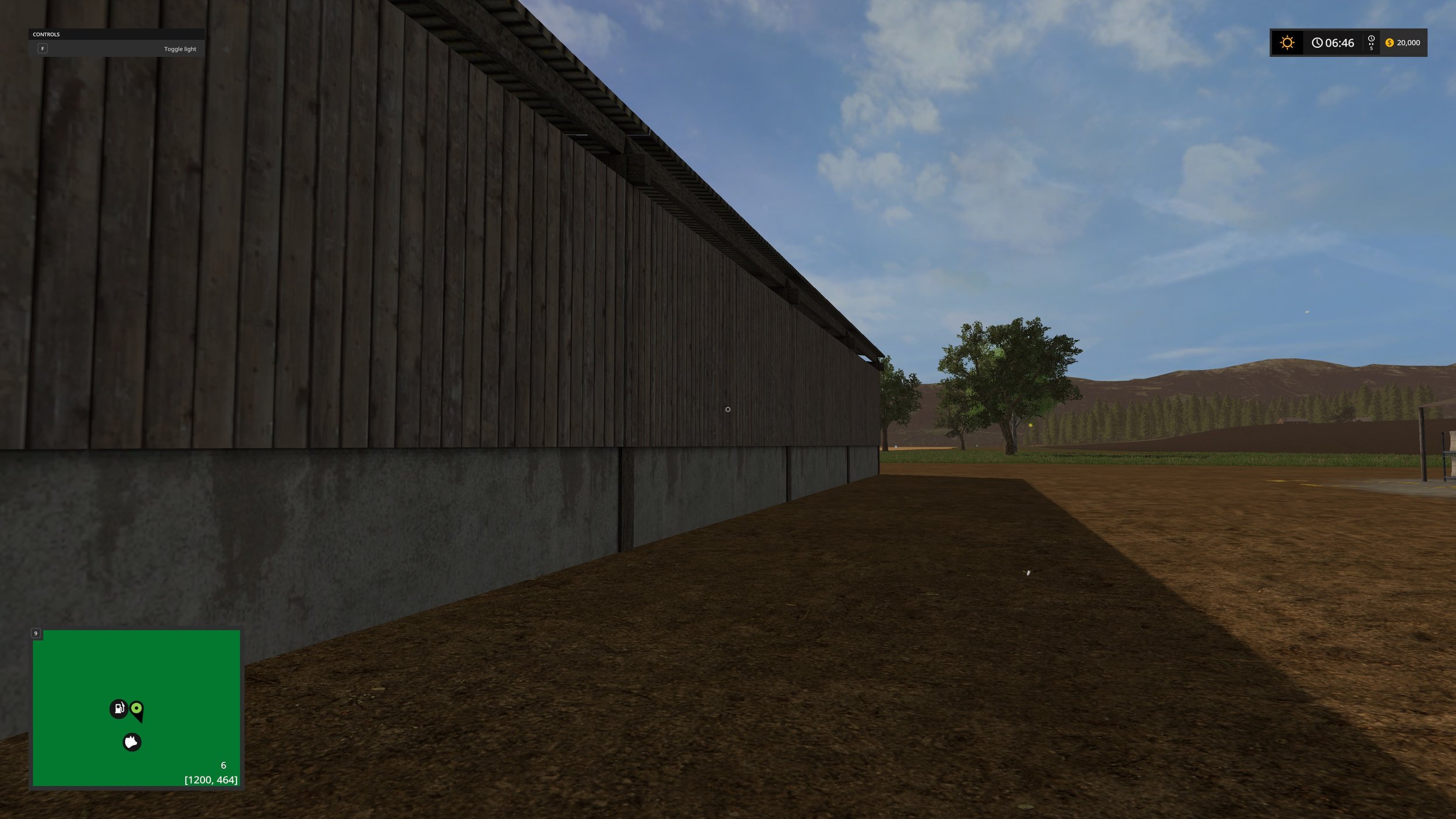 A barn on the Nagce Valley before detail was added