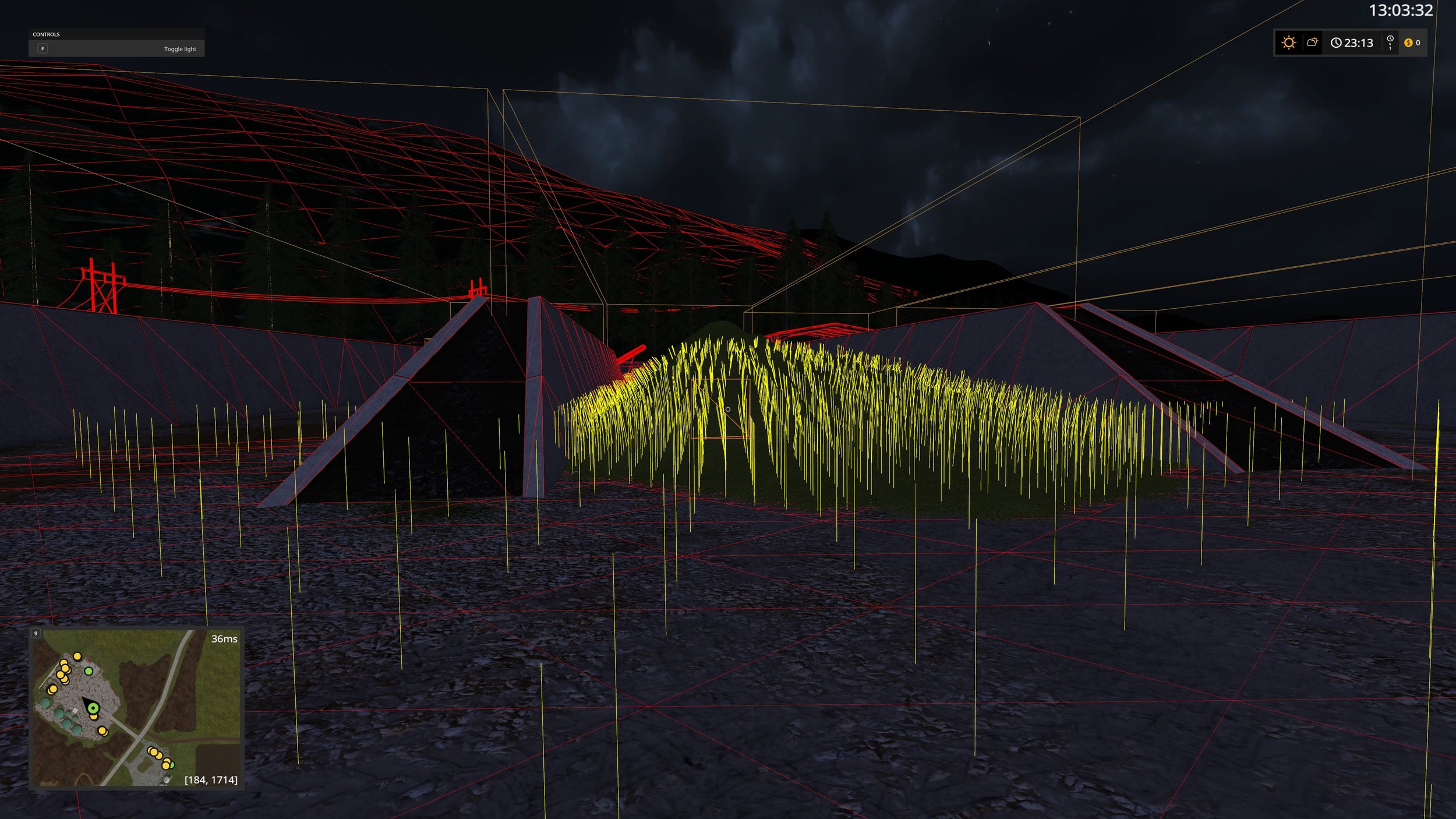 You can see that widening the interaction trigger (the box outlined in white) isn't going to happen without creeping into the other bunker