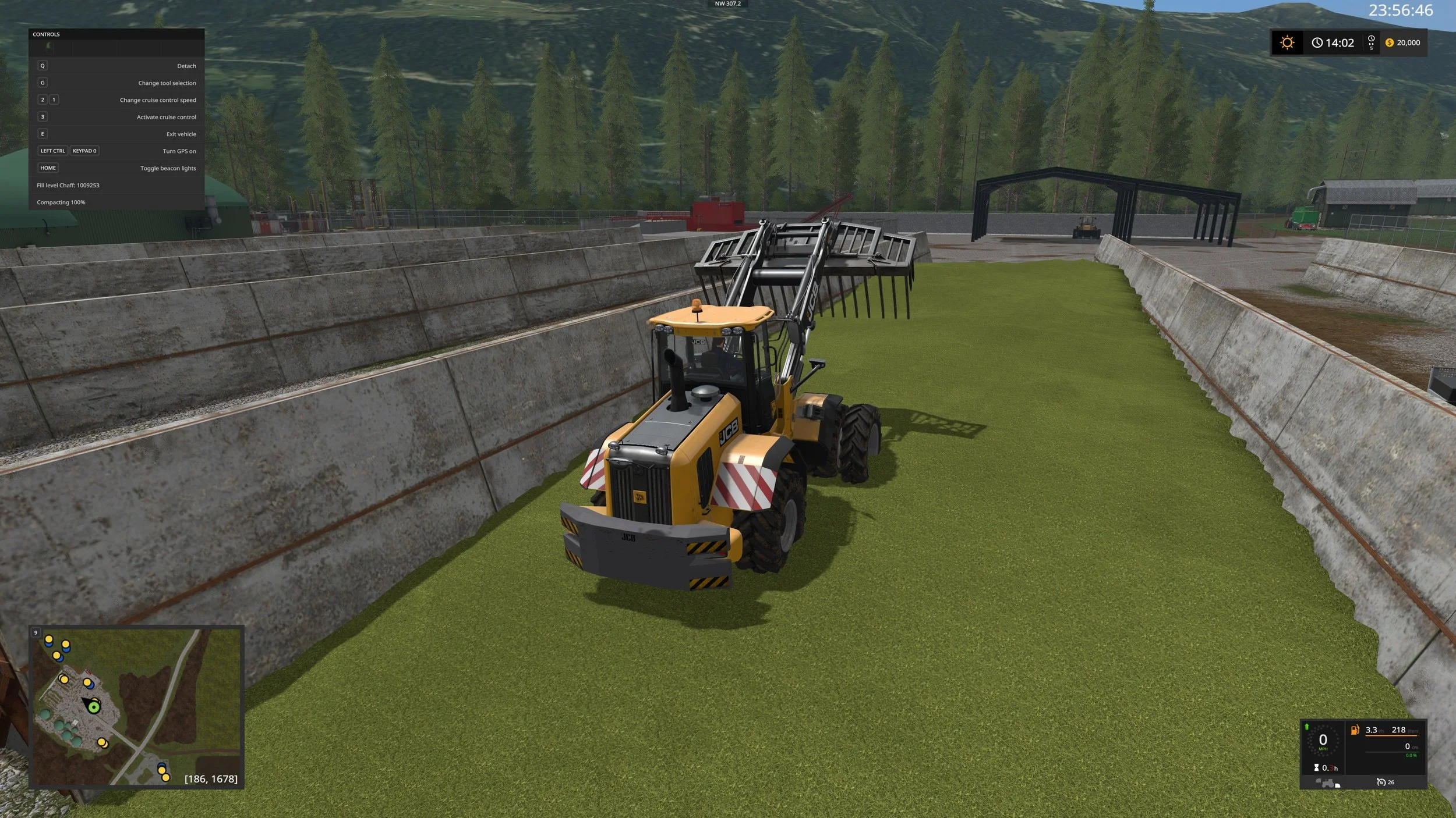 The new design easily accommodated 1.2 million liters of chaff. With a bit of effort 1.5 million might be possible.
