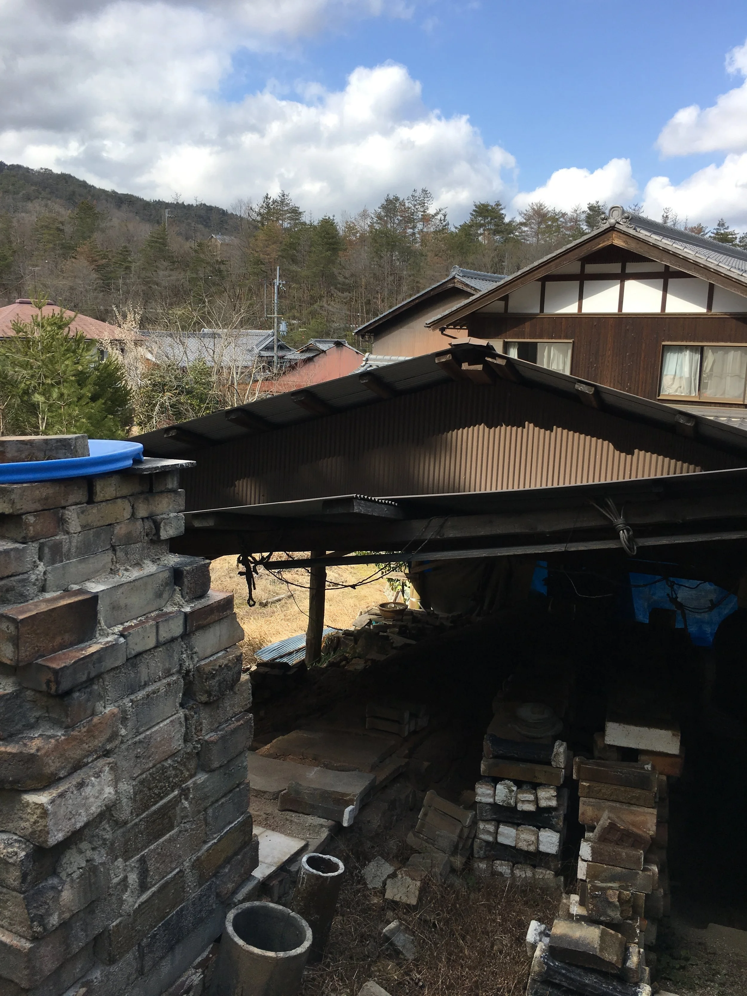 View of house from the top of the kiln site.