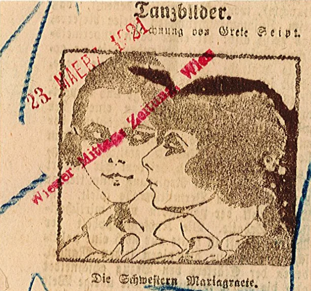 The Mariagraete Sisters. An Austrian press cutting from 1921 (Reference: Press cuttings, Dance, The Music and Theatre Library of Sweden).