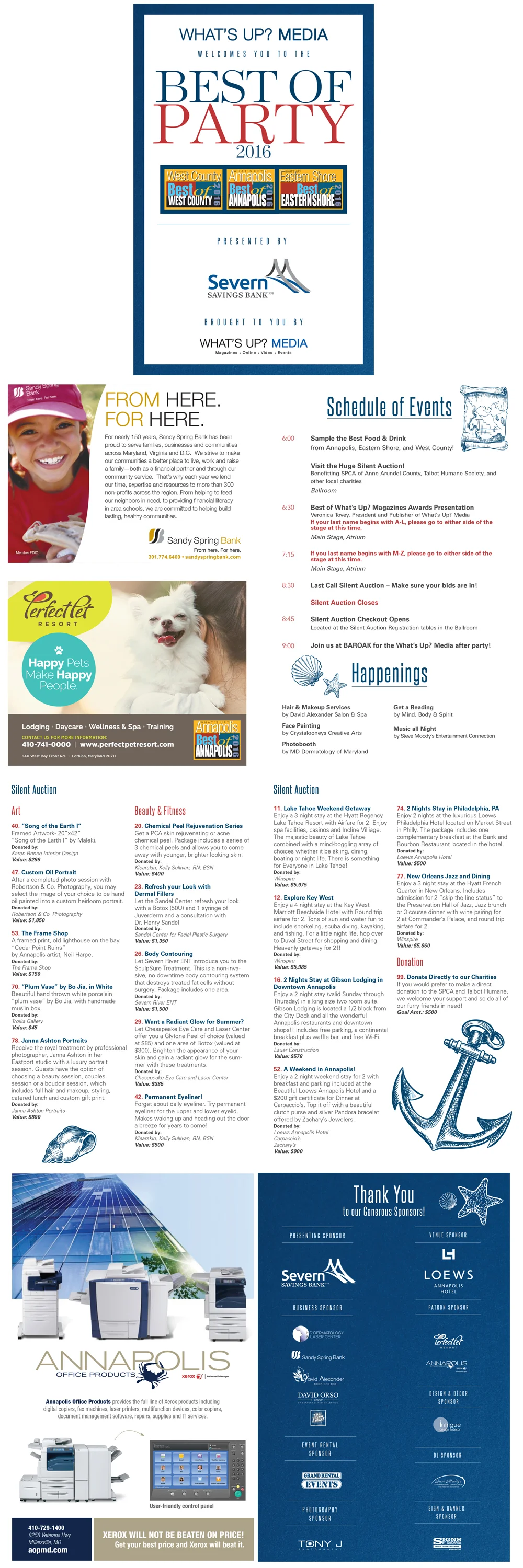 Event Program Sample Spreads