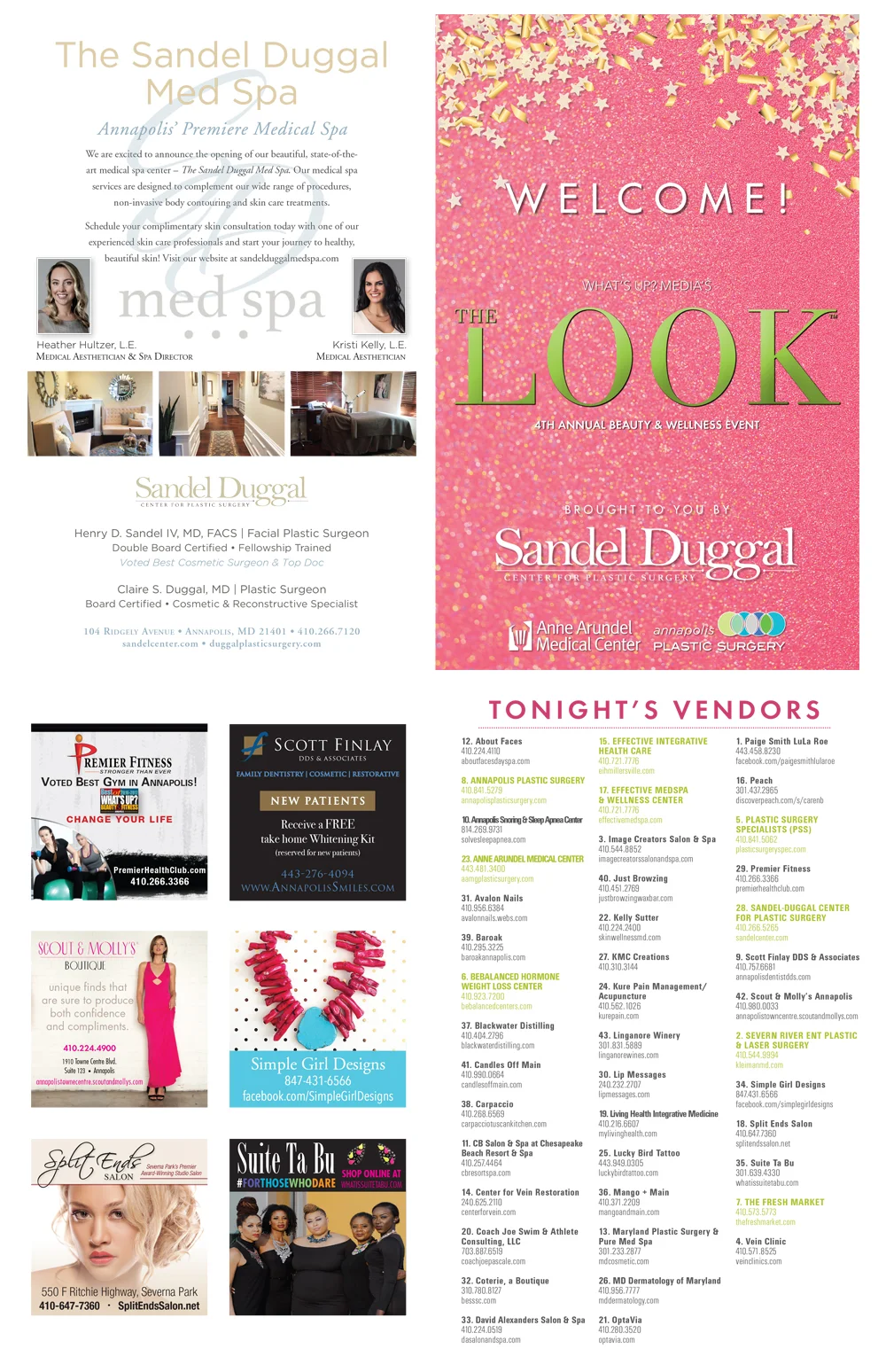 Event Program Sample Spreads