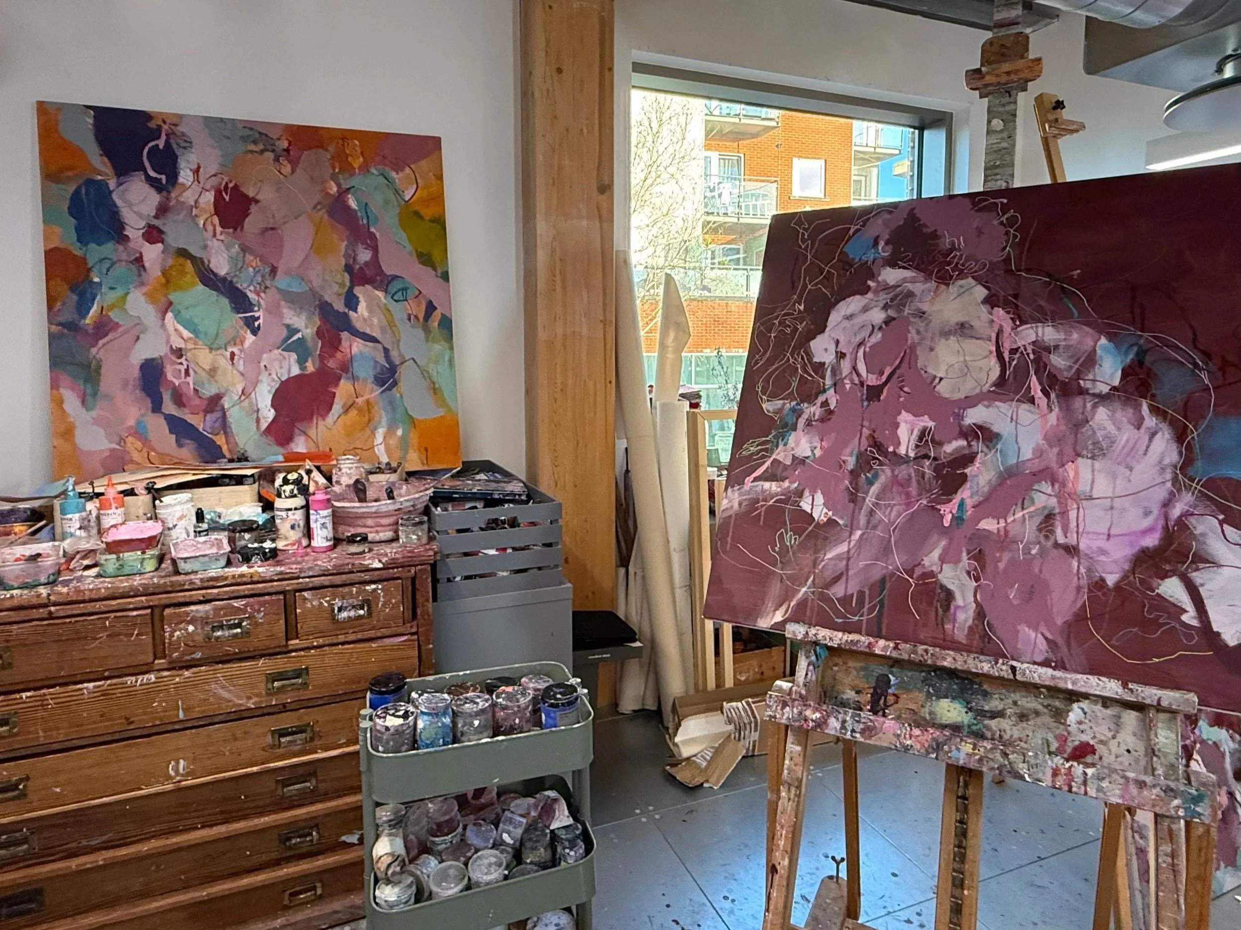 Judith Brenner's studio at Kindred Studios