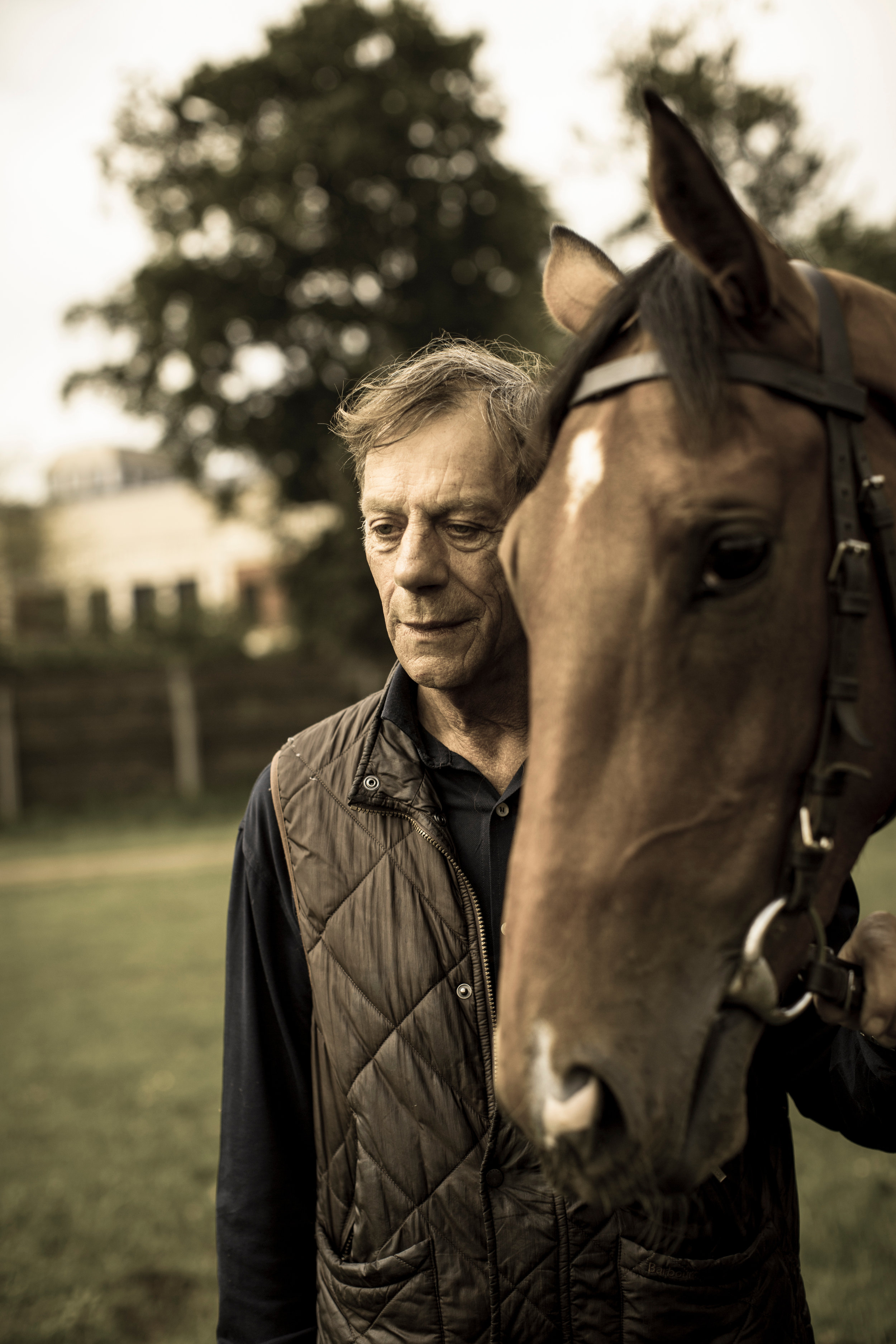 Sir Henry Cecil at his Newmarket Stable, UK.jpg