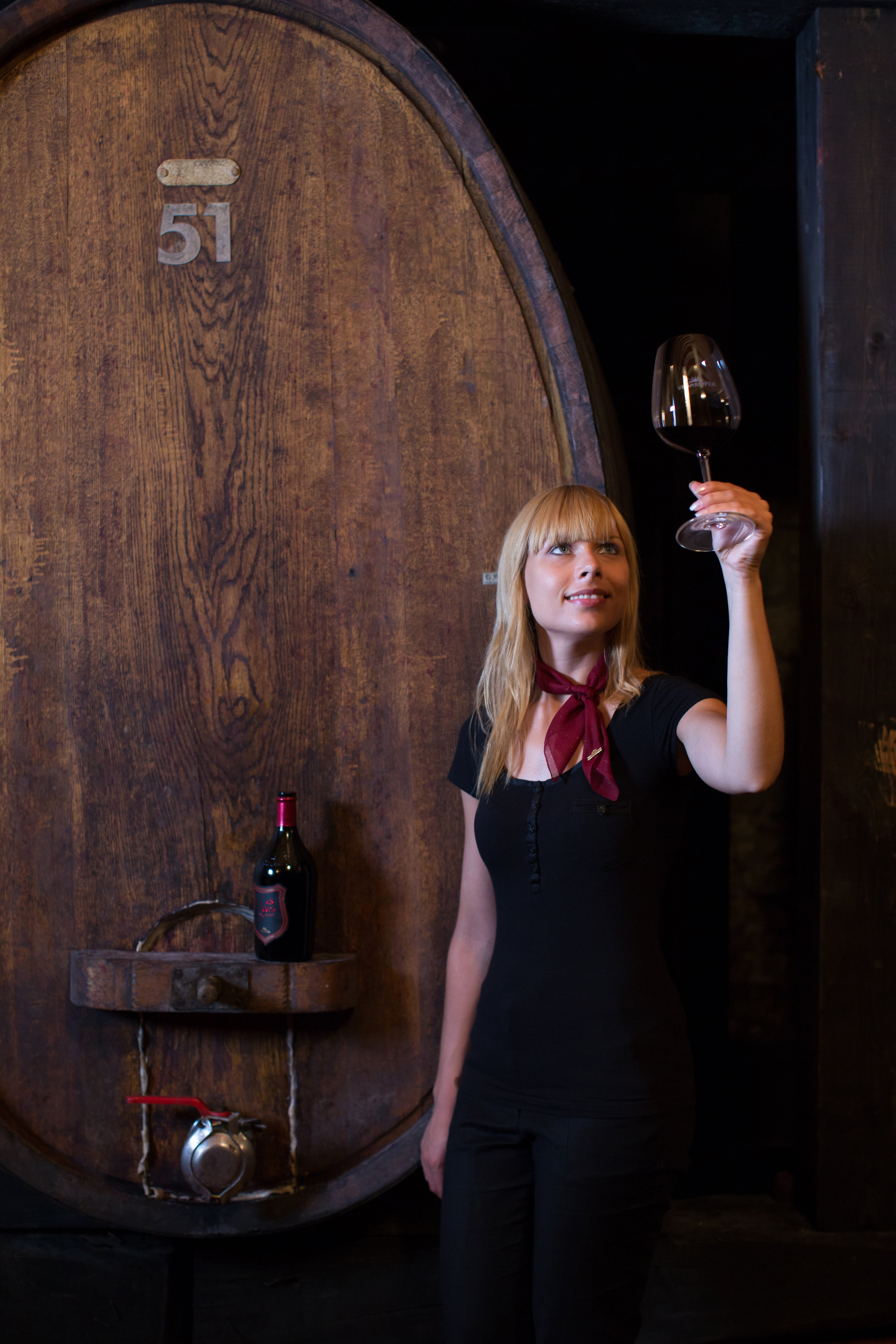 Woman in wine cellar, Slovenia.jpg